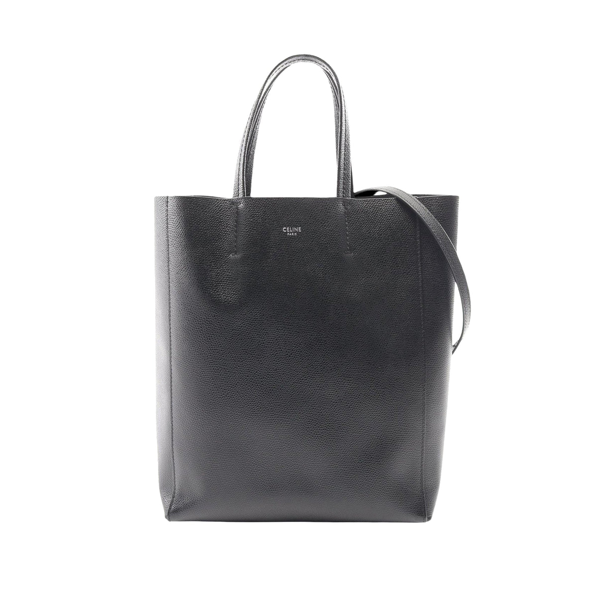 Celine Small Grained Calfskin Vertical Cabas Satchel