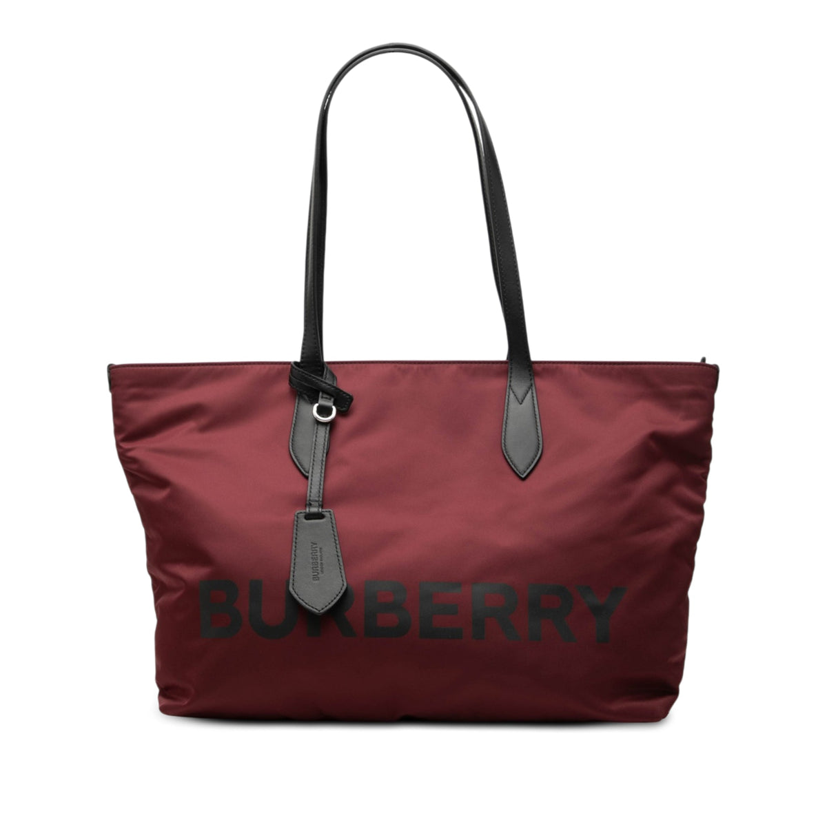 Burberry Medium Econyl Nylon Logo Ardwell Tote — Red