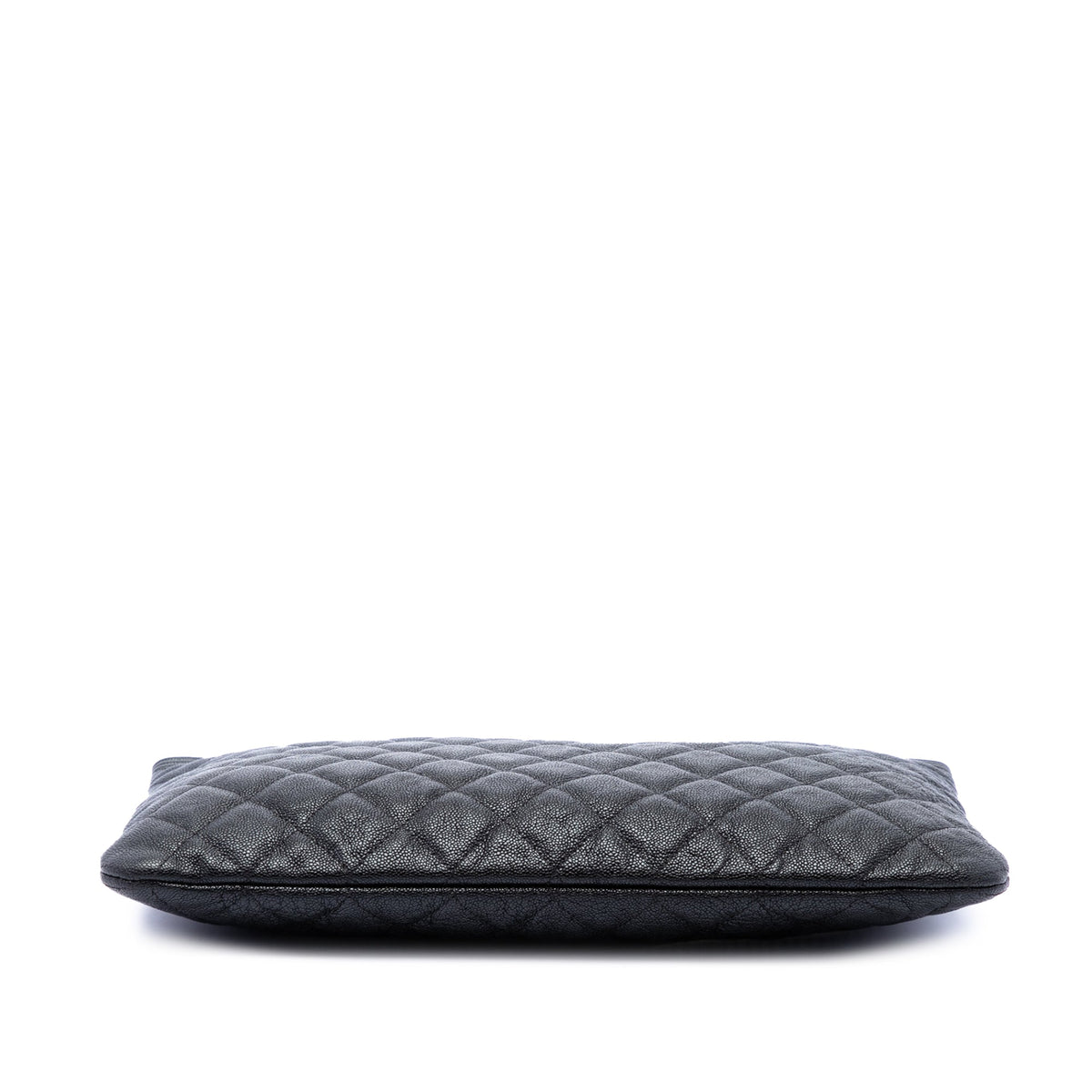 Chanel Medium Quilted Caviar Boy O Case Clutch — Black