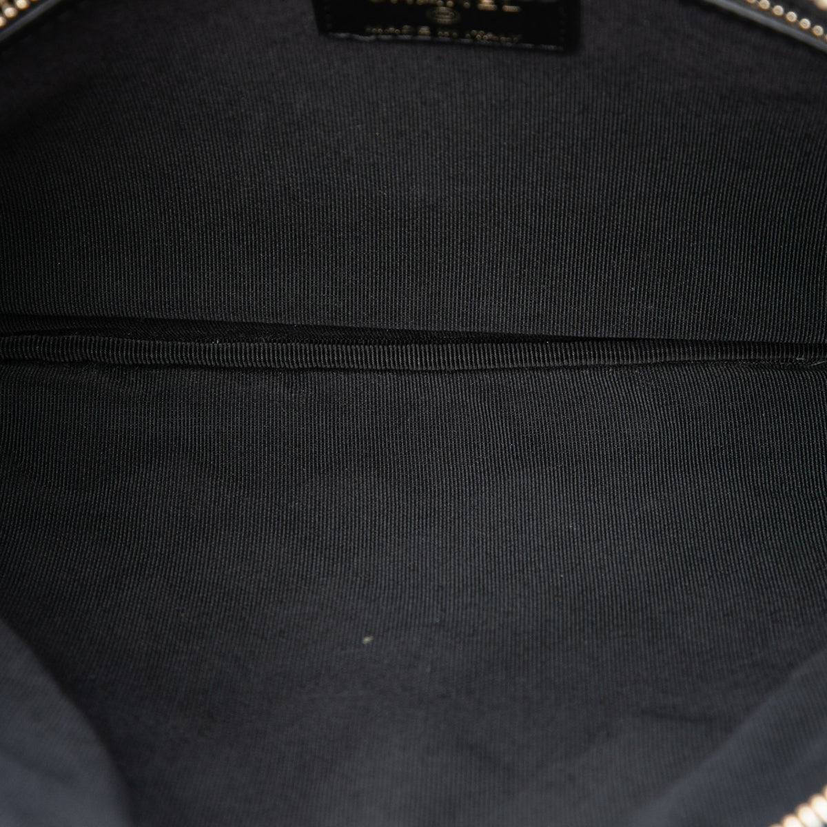 Chanel Medium Quilted Caviar Boy O Case Clutch — Black
