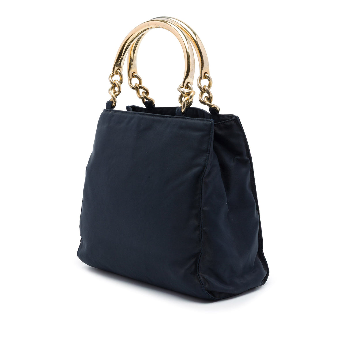 Prada Tessuto Metal Handle Bag
