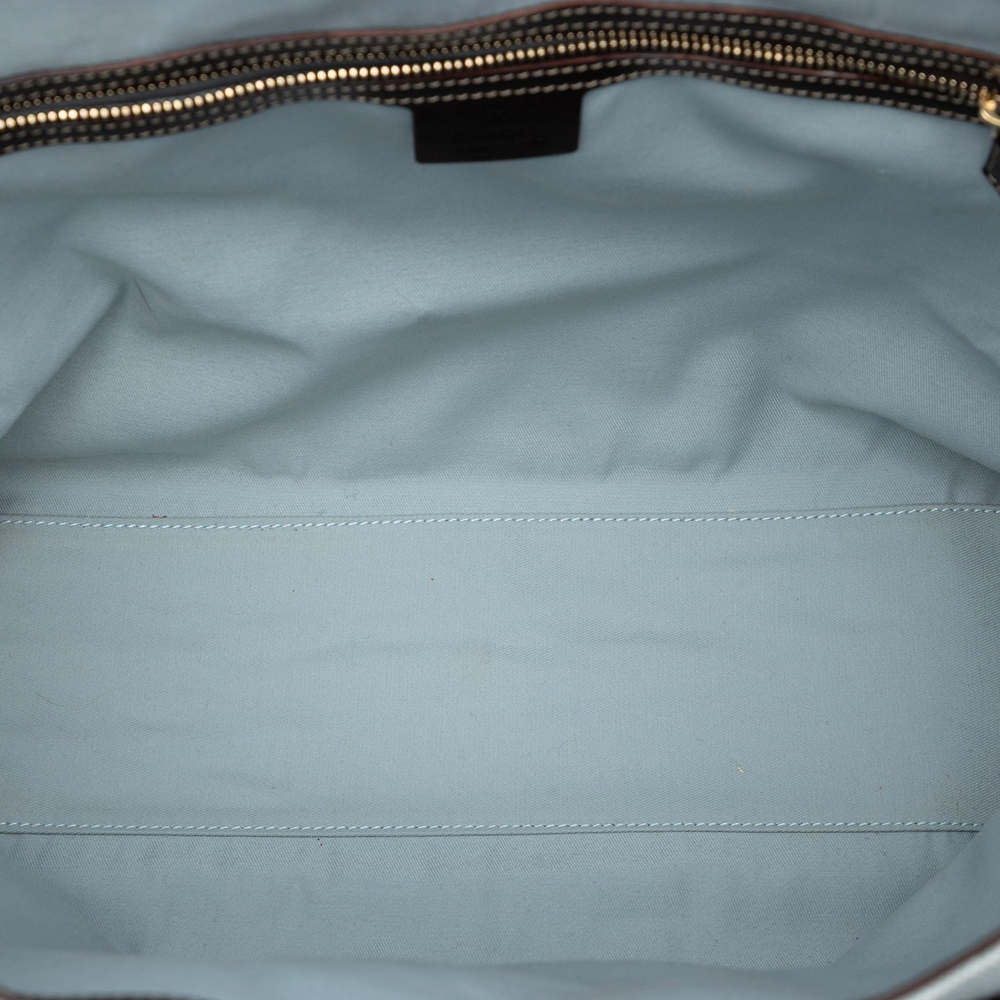 Printed Canvas Bamboo Horsebit Tote