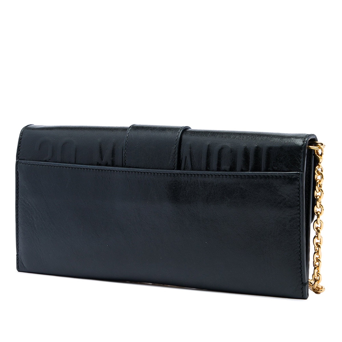 Dior Leather Montaigne 30 Clutch with Chain — Black