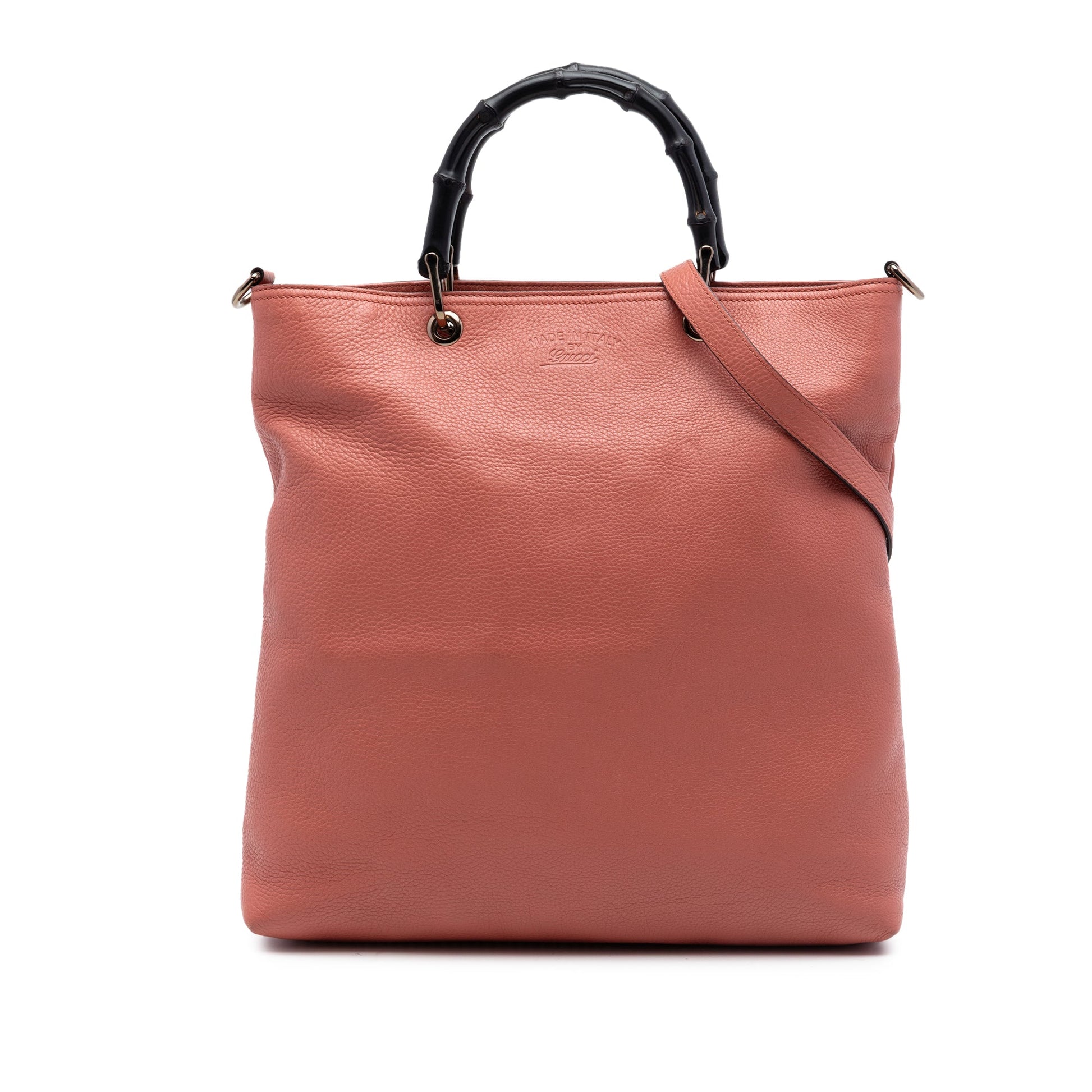 Gucci Tall Calfskin Bamboo Shopper Tote