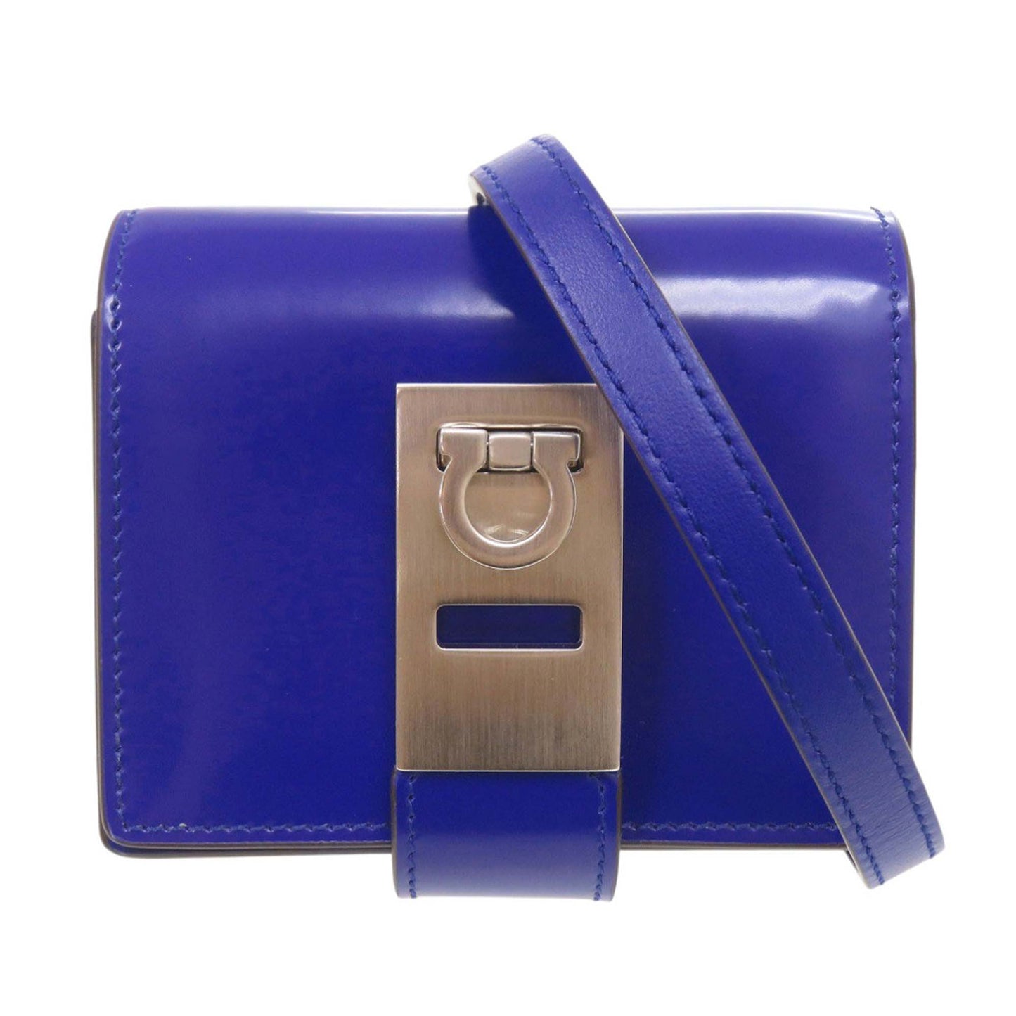 Ferragamo Leather Twin Gancio Lock Crossbody