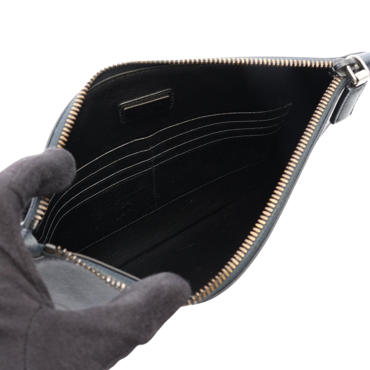 Prada Saffiano Clutch — Blue