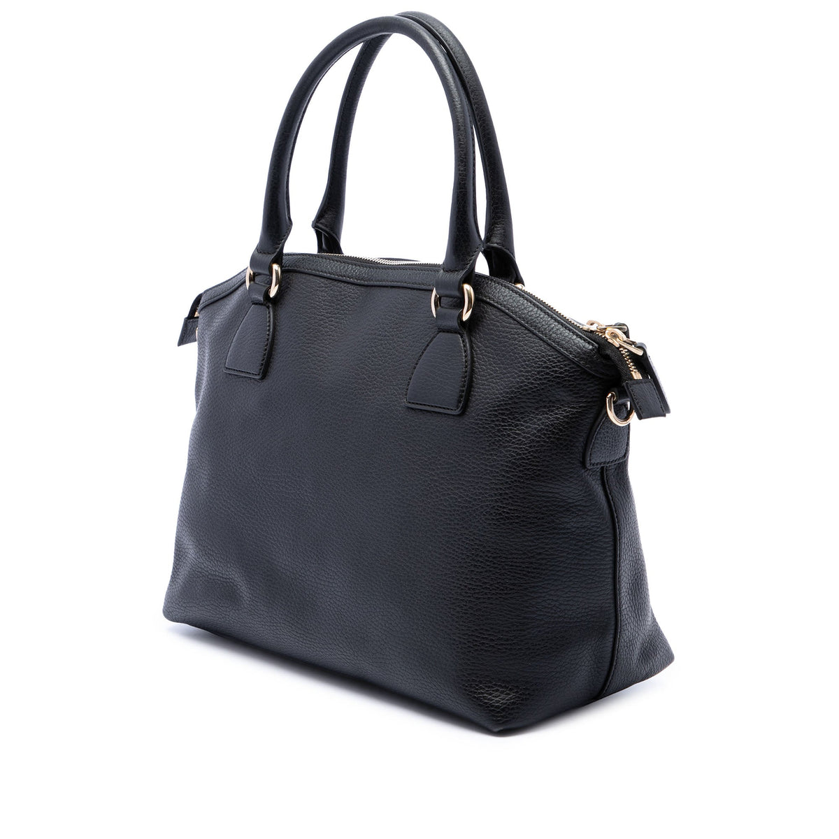 Gucci Medium Calfskin GG Charm Dome Satchel — Black