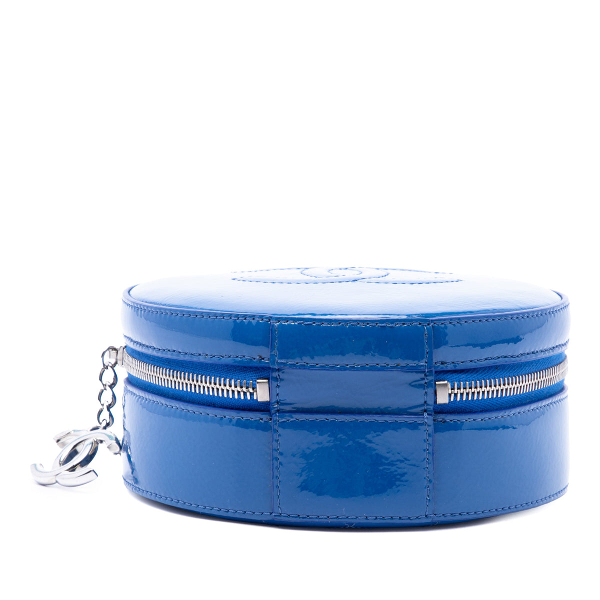 Chanel CC Patent Round As Earth Bag