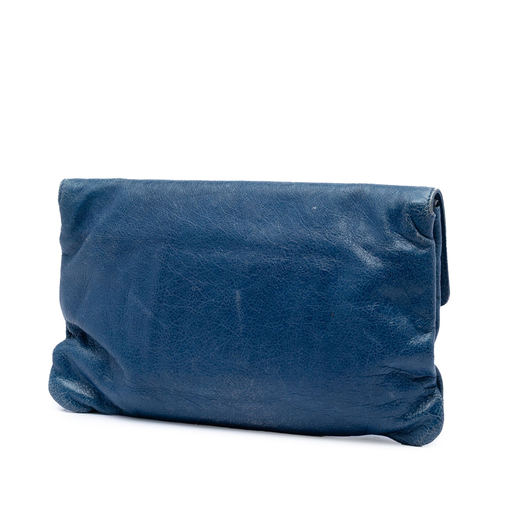 Balenciaga Lambskin Motocross Classic Envelope Clutch