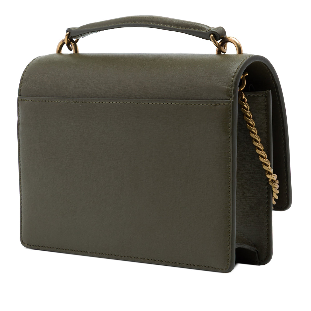 Saint Laurent Mini Calfskin Monogram Sunset Wallet on Chain