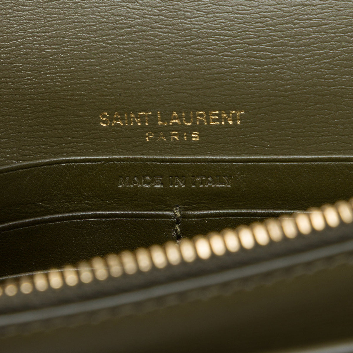 Saint Laurent Mini Calfskin Monogram Sunset Wallet on Chain