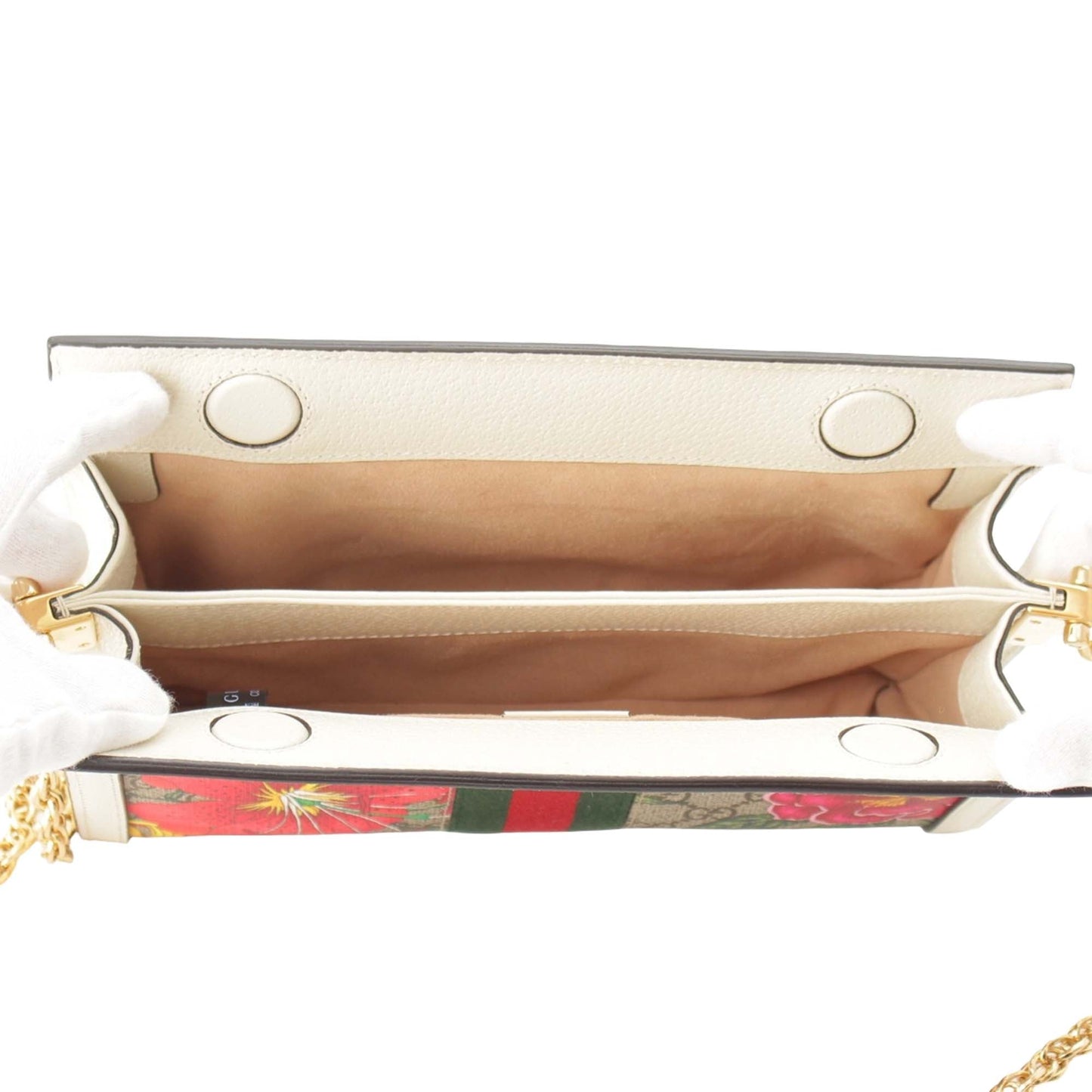 Gucci Small GG Supreme Flora Web Ophidia Chain Crossbody