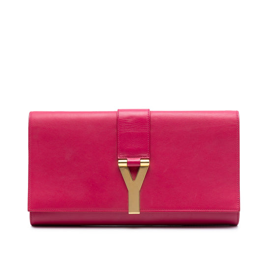 Saint Laurent Leather Chyc Ligne Clutch