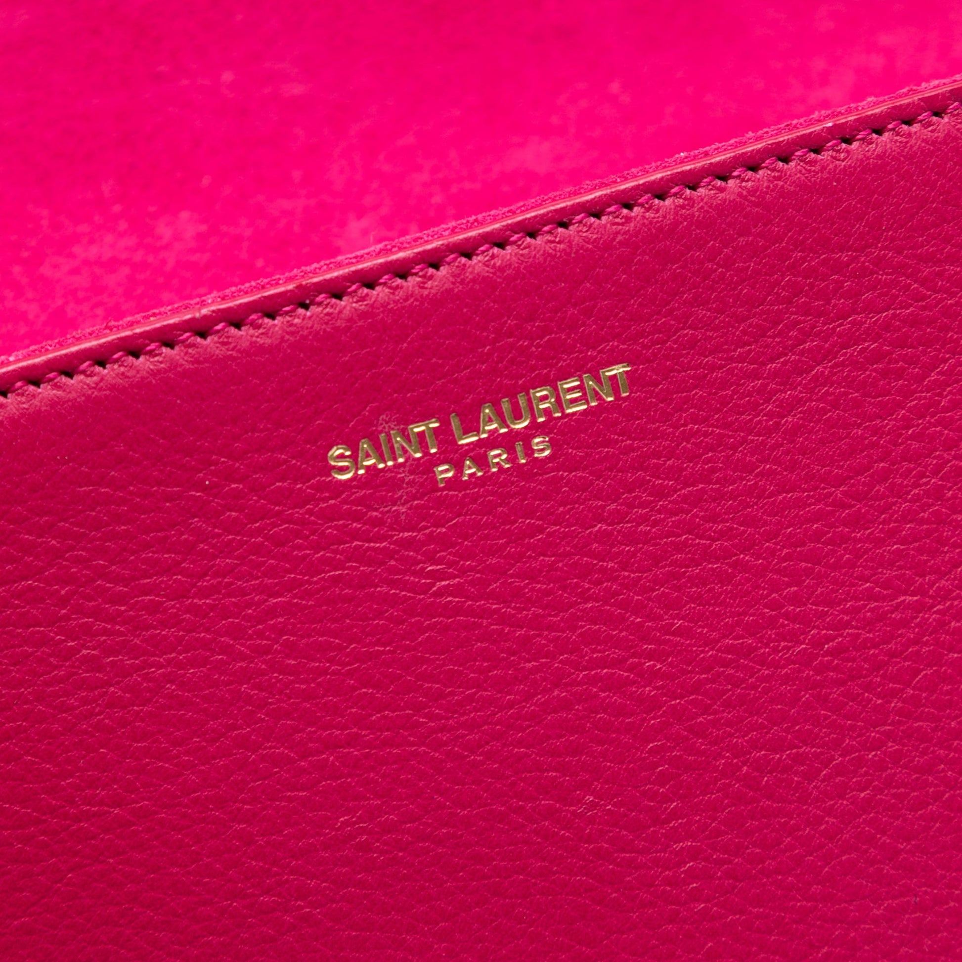 Saint Laurent Leather Chyc Ligne Clutch