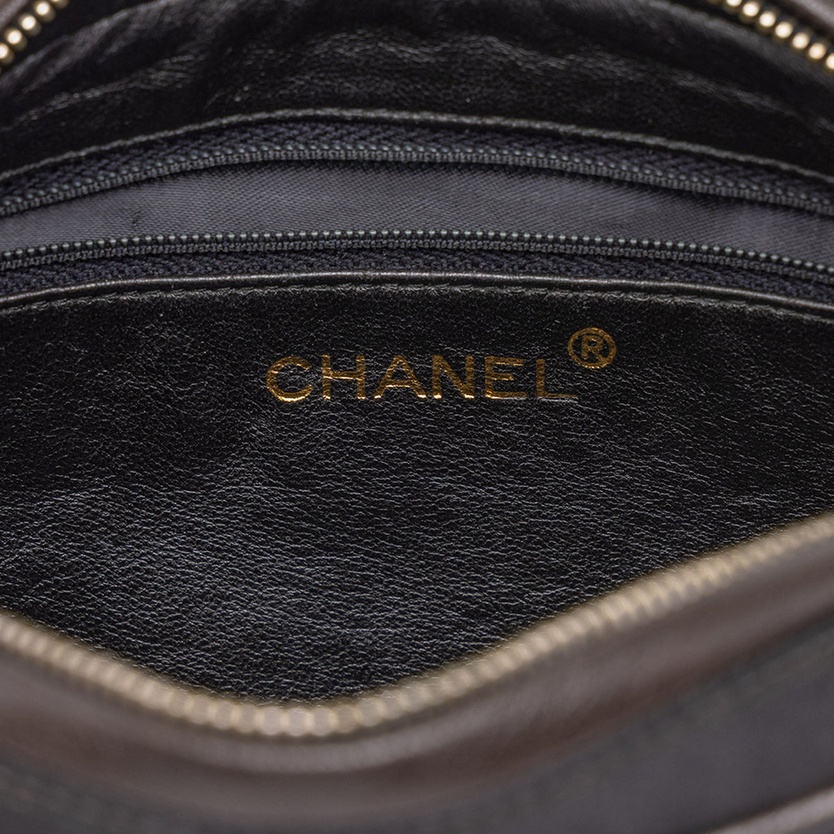 Chanel CC Diamond Quilted Satin Tassel Camera Bag — Black
