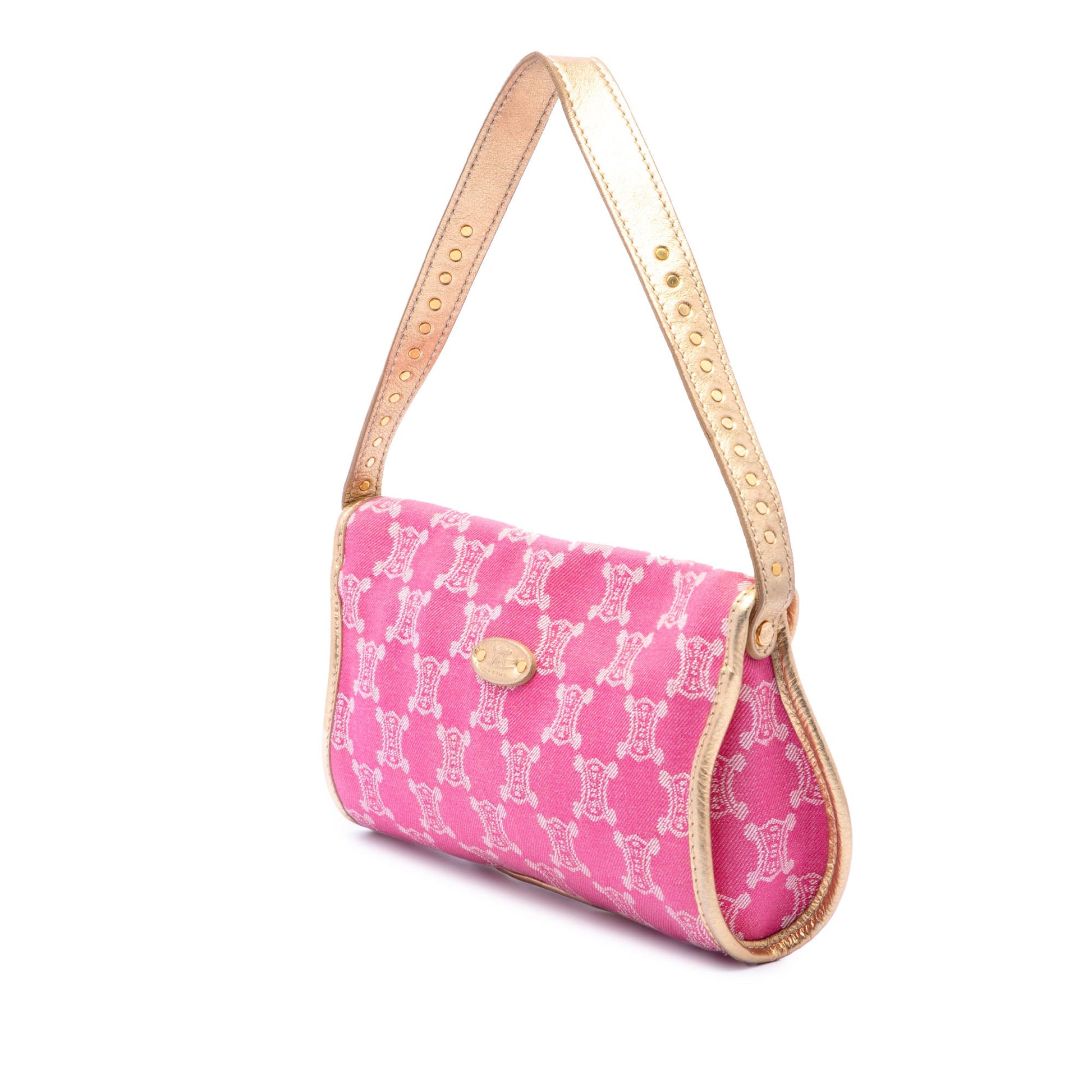 Celine Macadam Denim Shoulder Bag