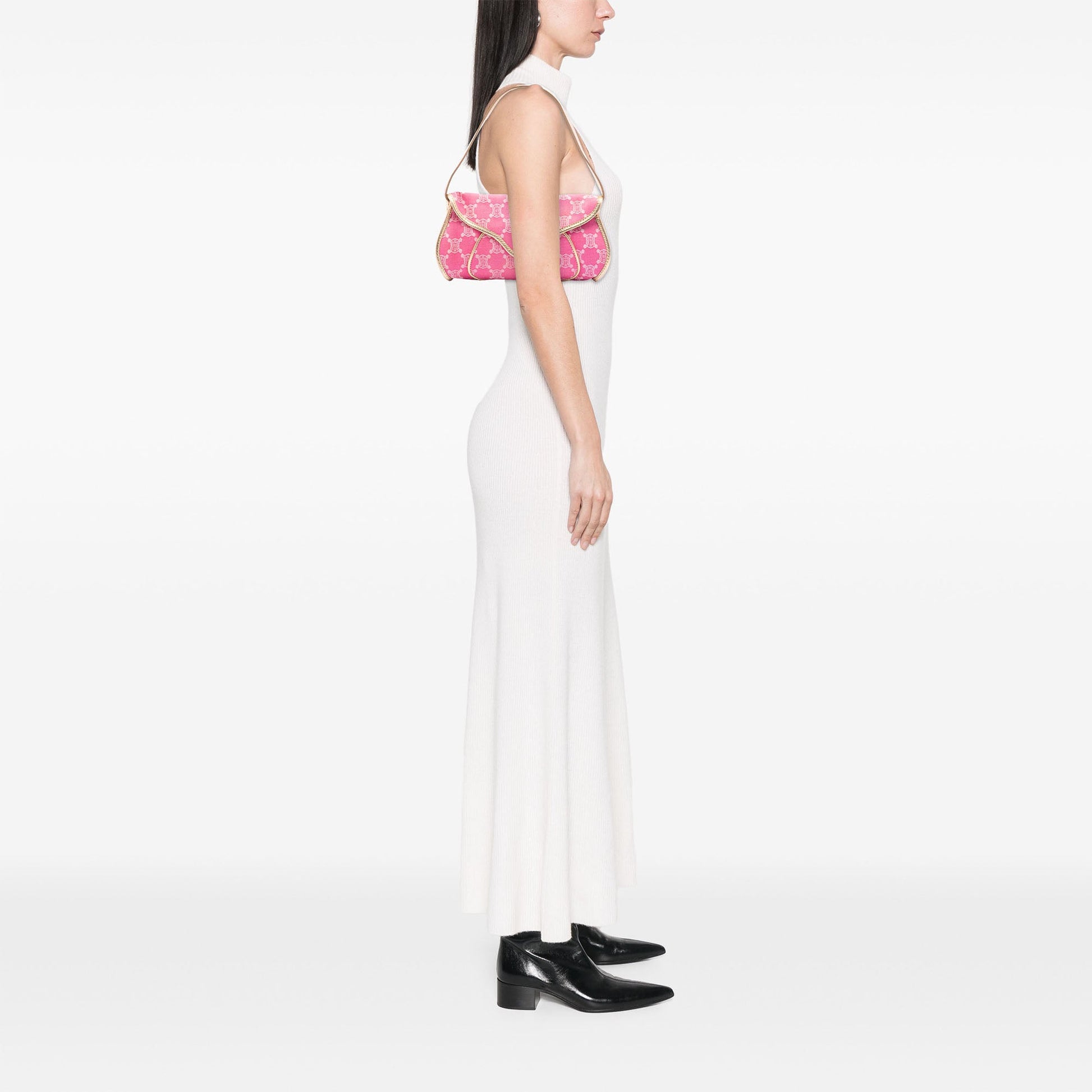 Celine Macadam Denim Shoulder Bag