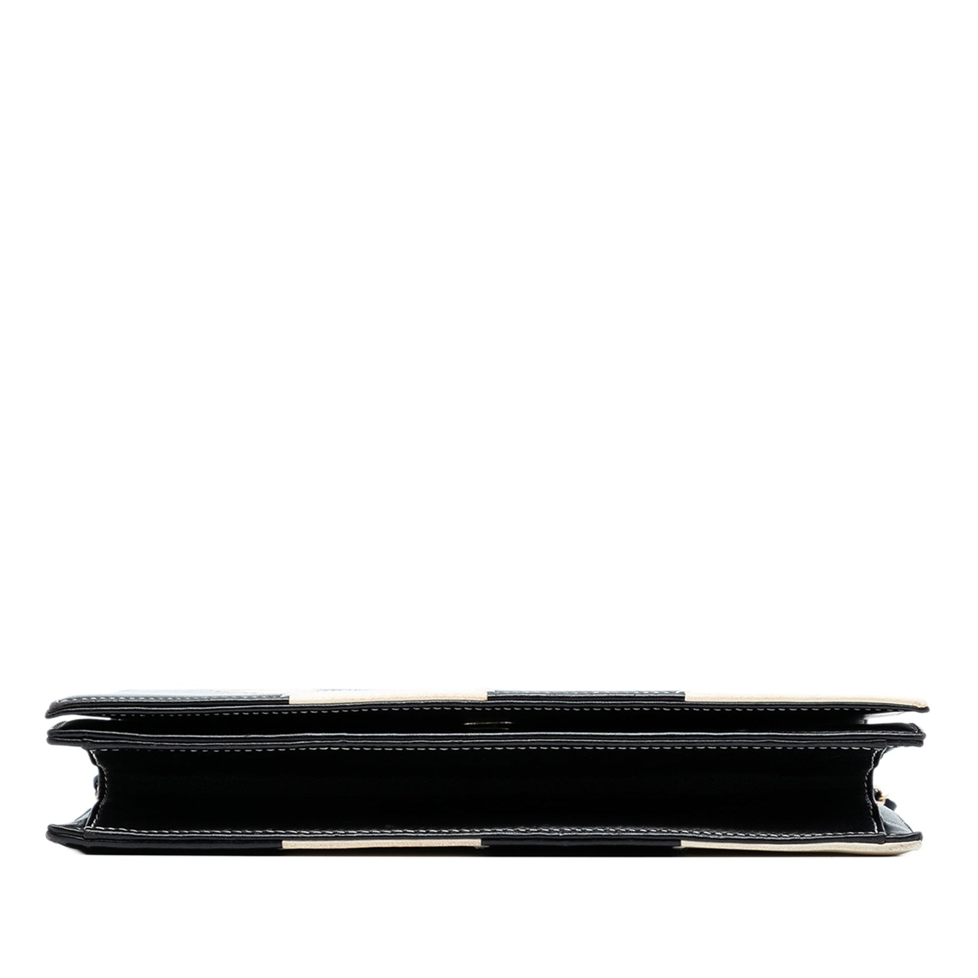 Chanel CC Lambskin Embroidered Clutch With Chain