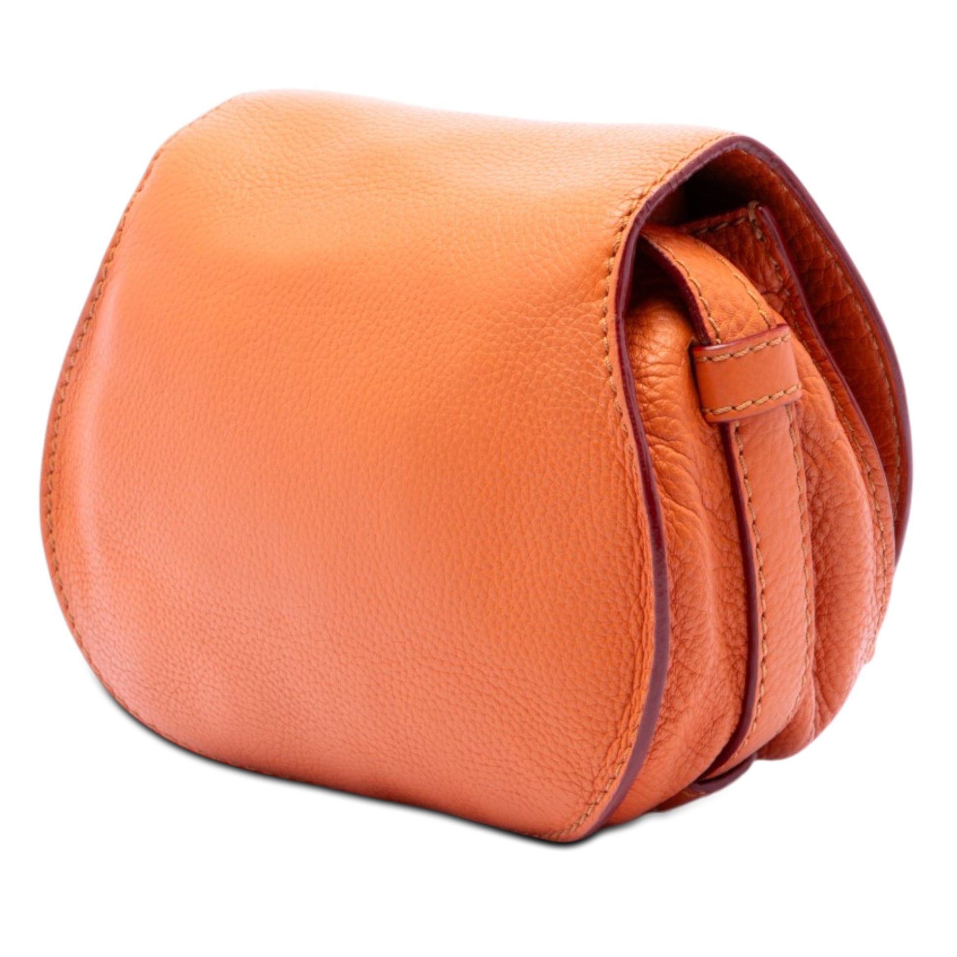 Chloé Small Grained Leather Marcie Saddle Crossbody