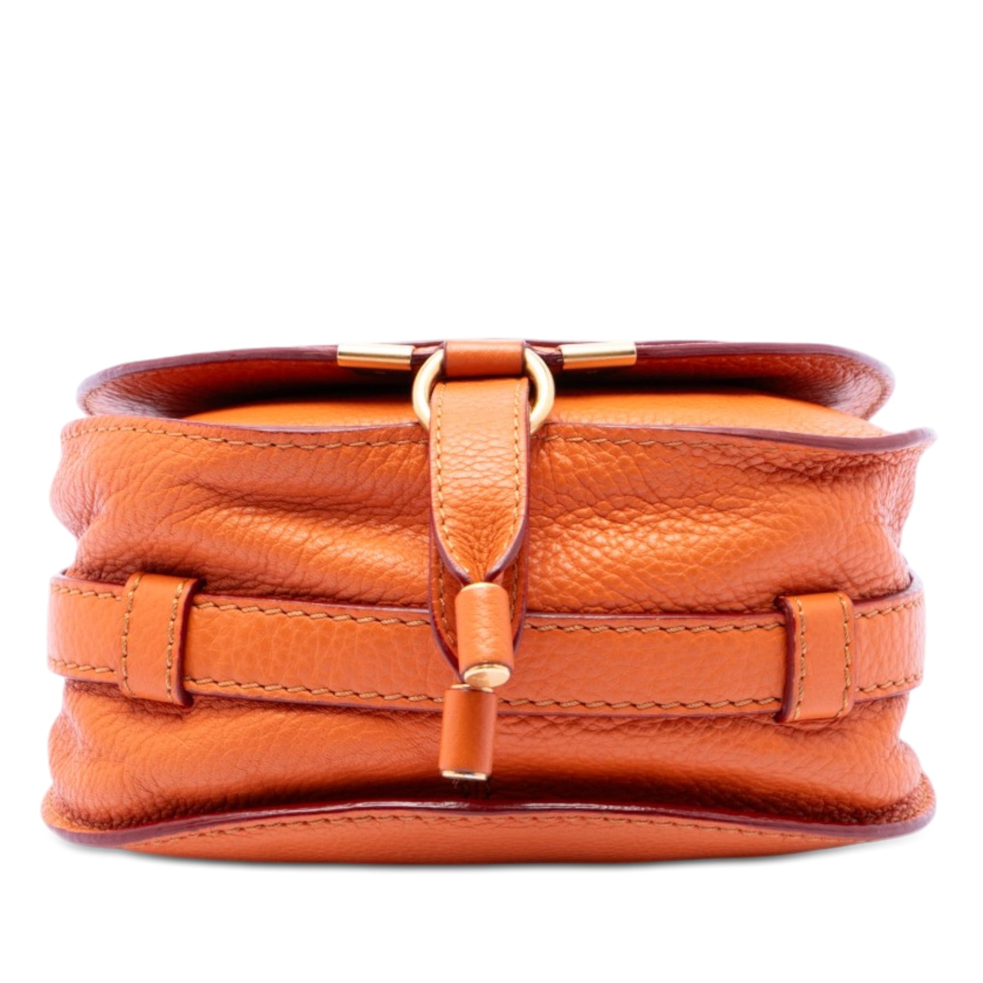 Chloé Small Grained Leather Marcie Saddle Crossbody