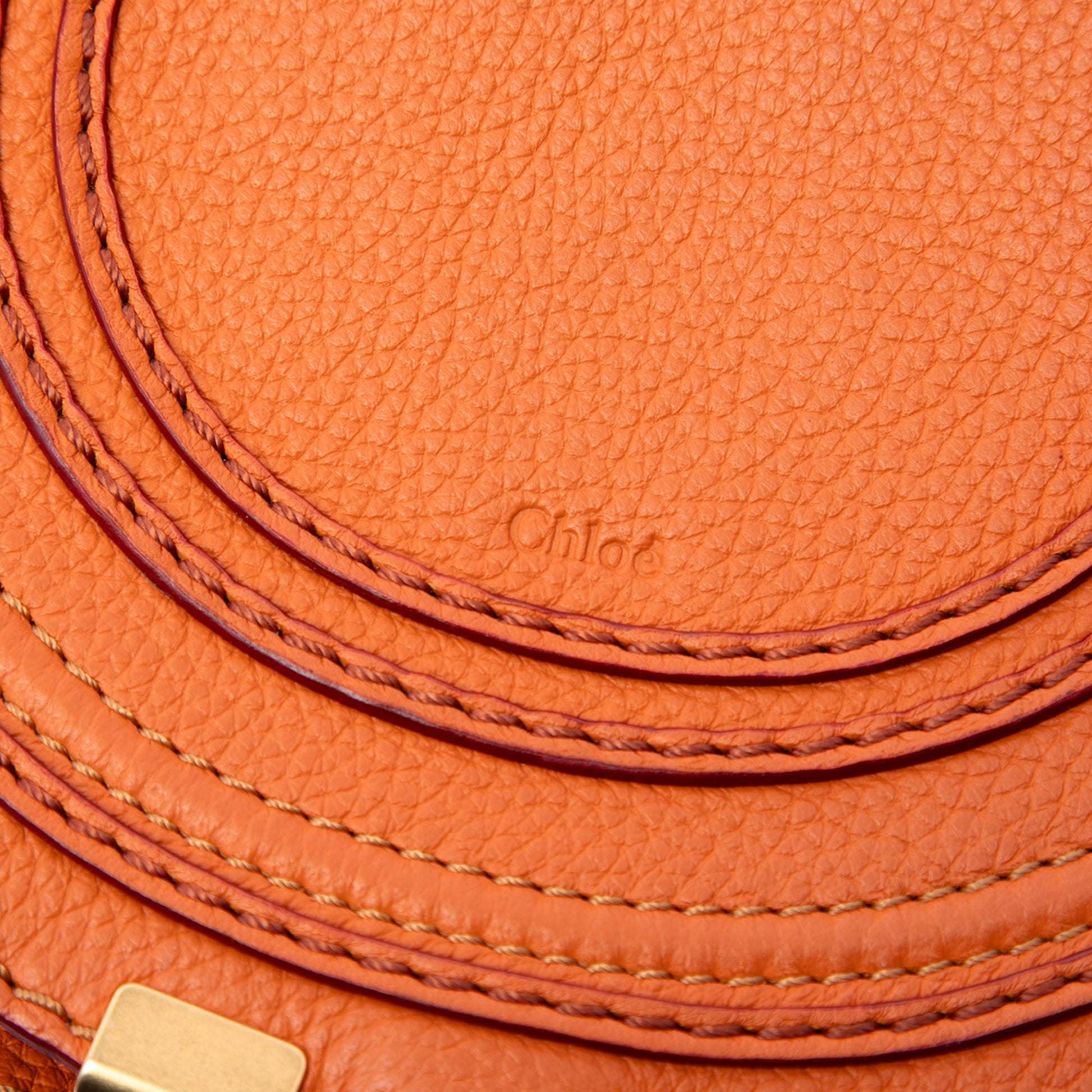 Chloé Small Grained Leather Marcie Saddle Crossbody