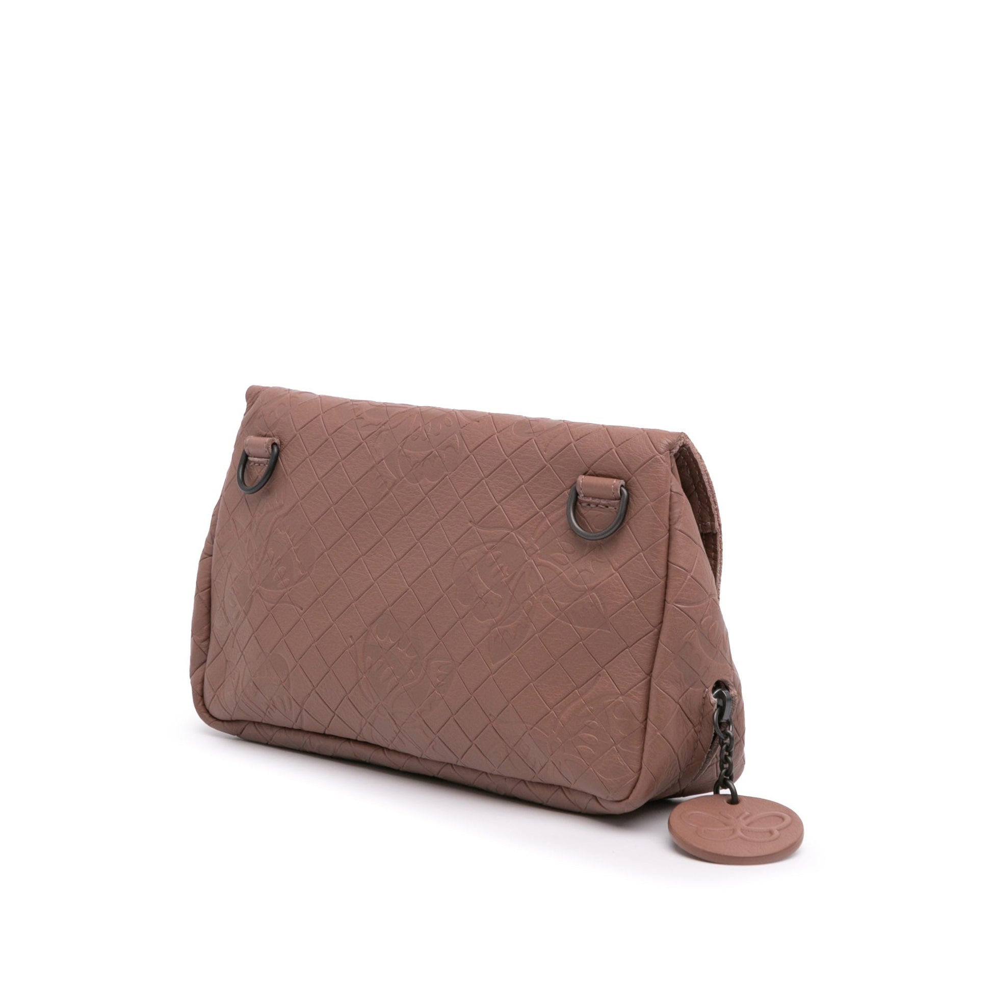 Bottega Veneta Small Calfskin Intrecciomirage Embossed Butterfly Chain Crossbody