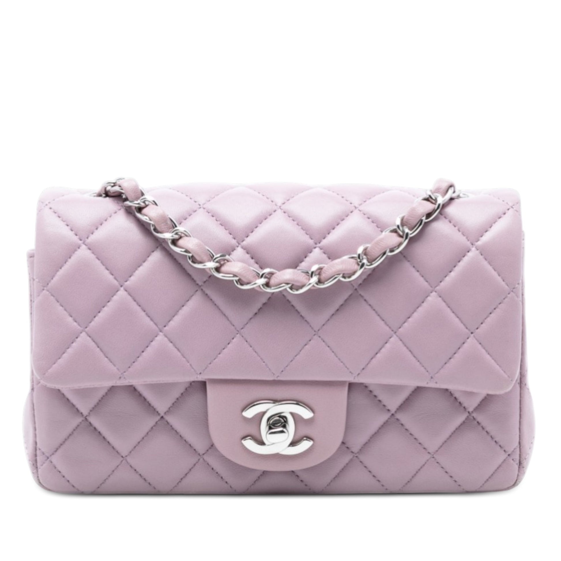 Mini Rectangular Classic Lambskin Single Flap