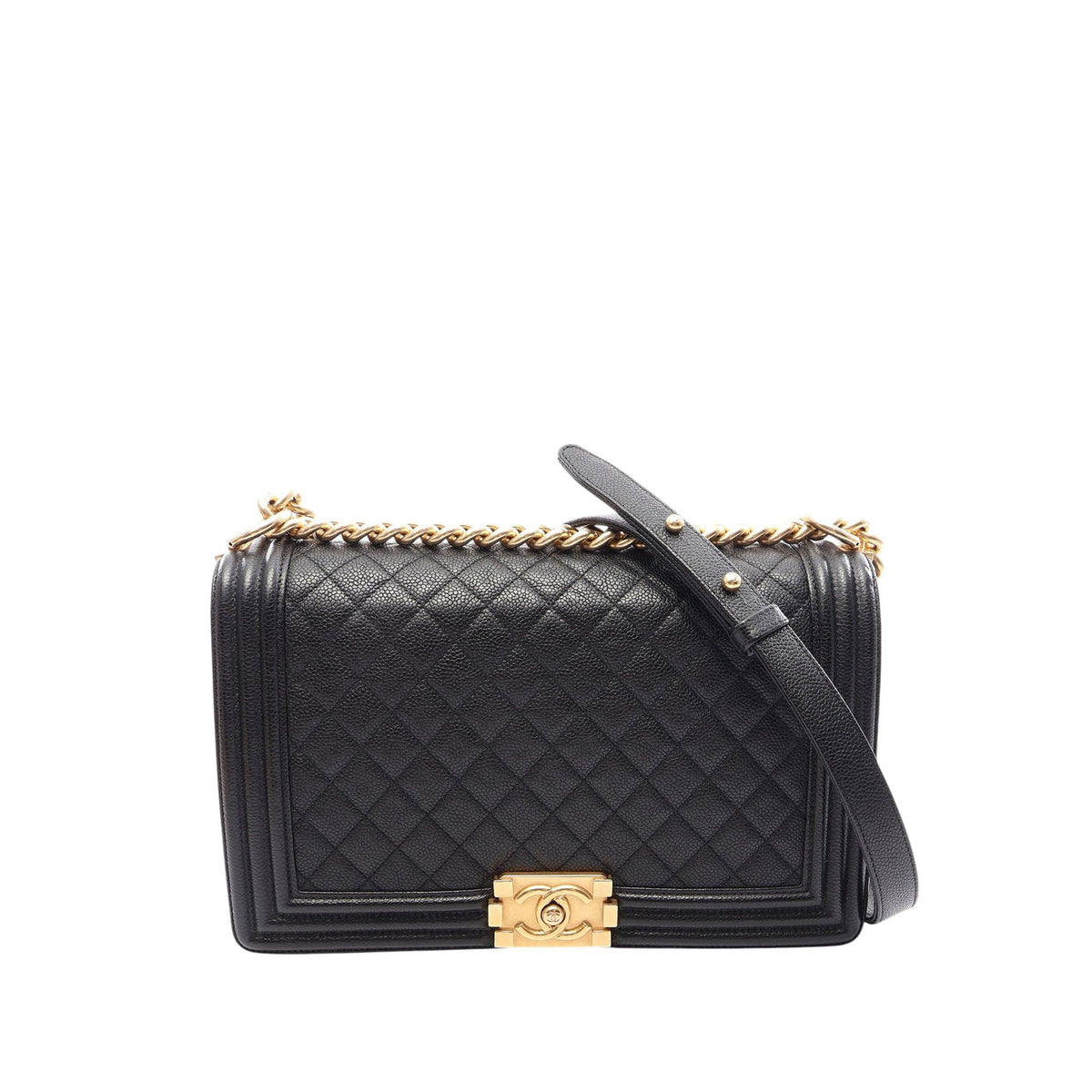 Chanel Large Quilted Caviar Boy Flap