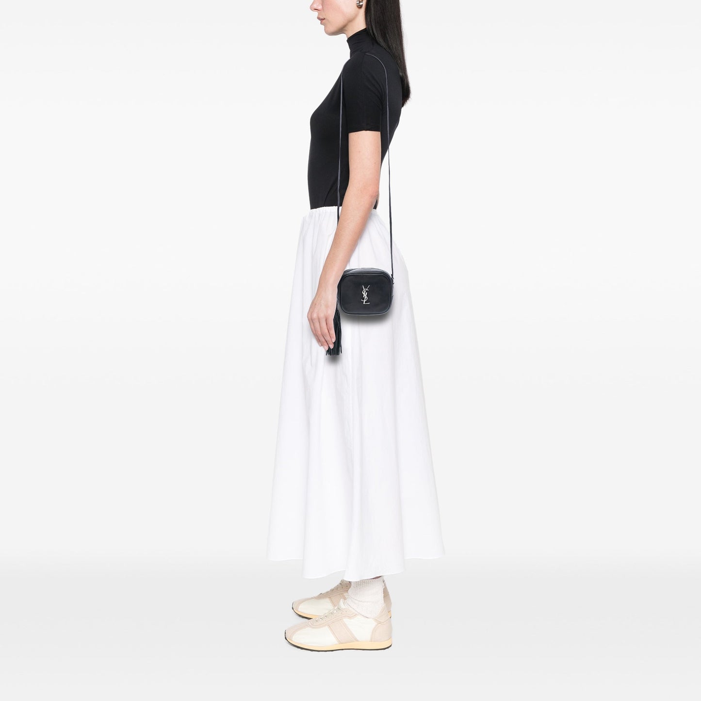 Saint Laurent Calfskin Monogram Blogger Bag
