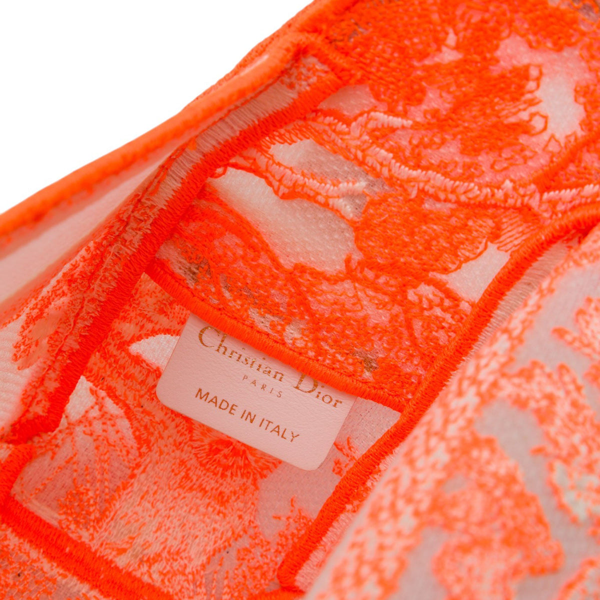Dior Small Embroidered Canvas Toile de Jouy Diorcamp Messenger Bag — Orange