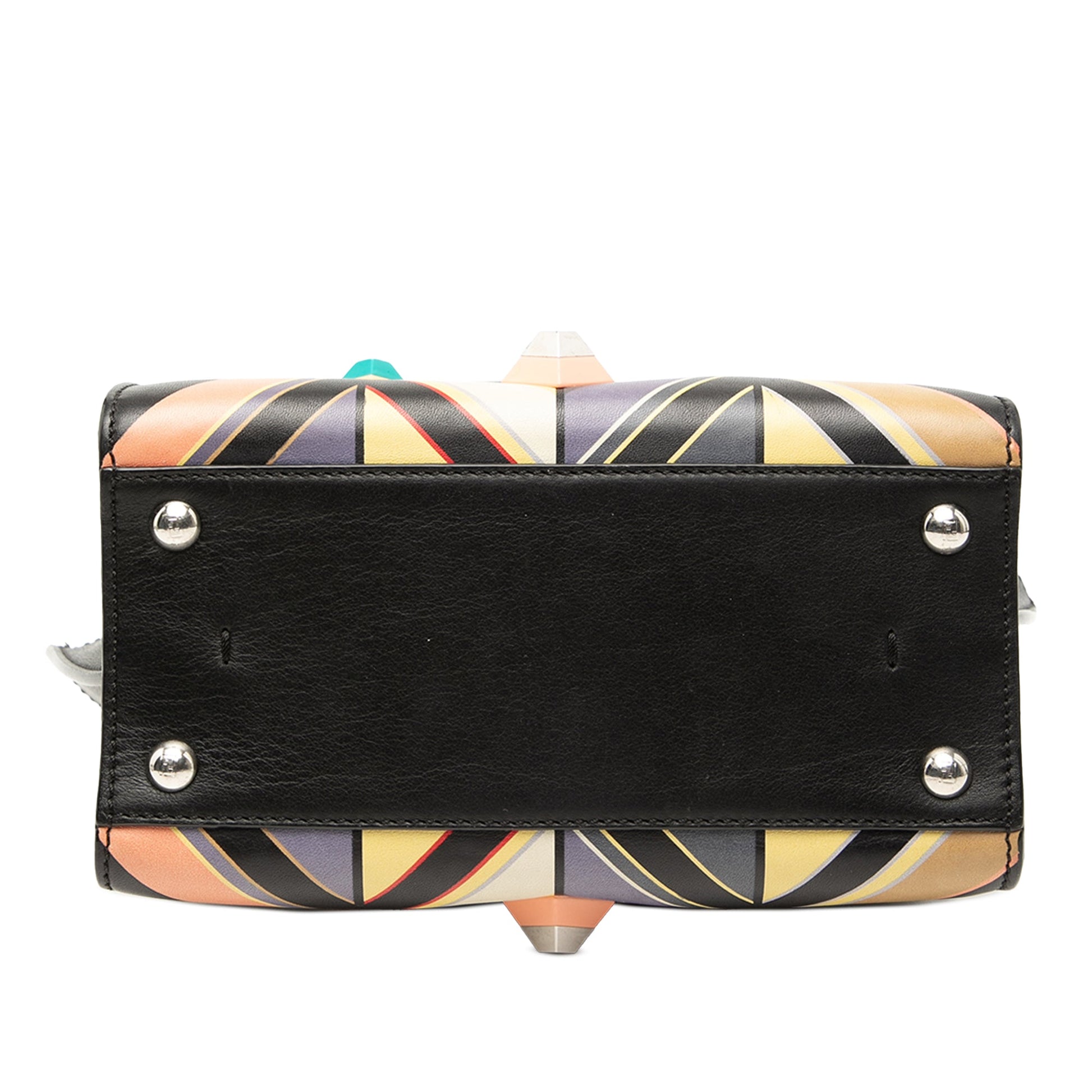 Mini Calfskin Studded Geometric 3Jours Satchel