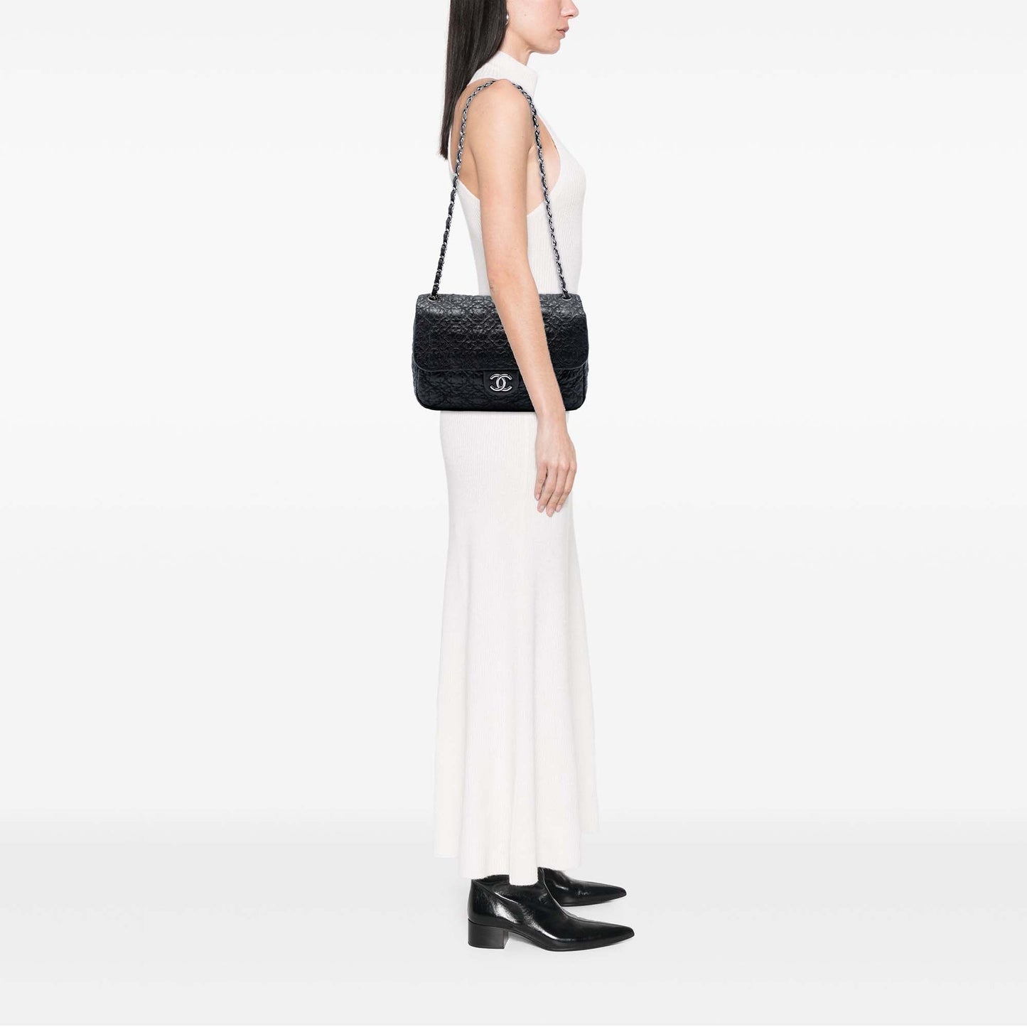 Chanel Jumbo Quilted Vinyl Rock In Moscow Single Flap
