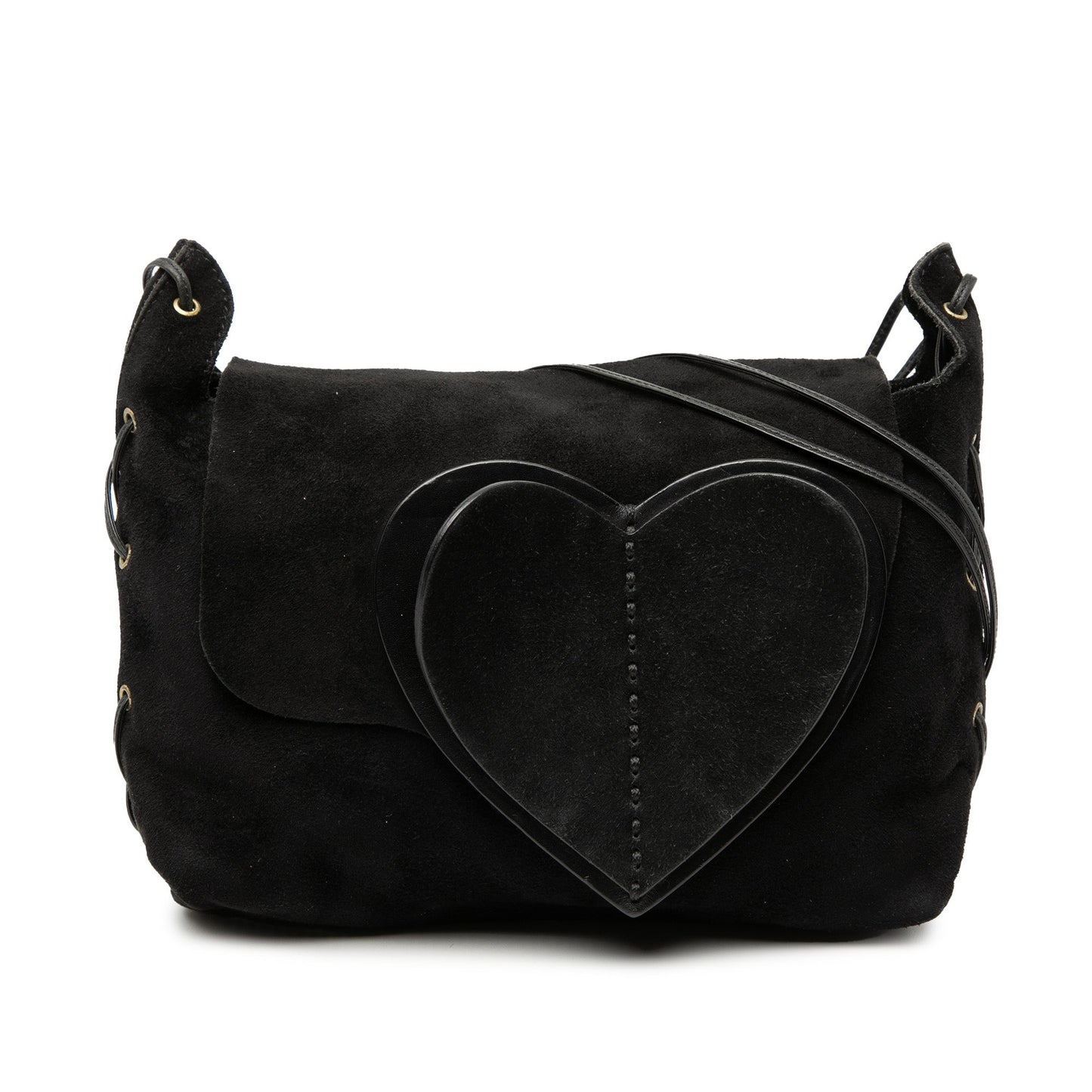 Suede Heart Crossbody