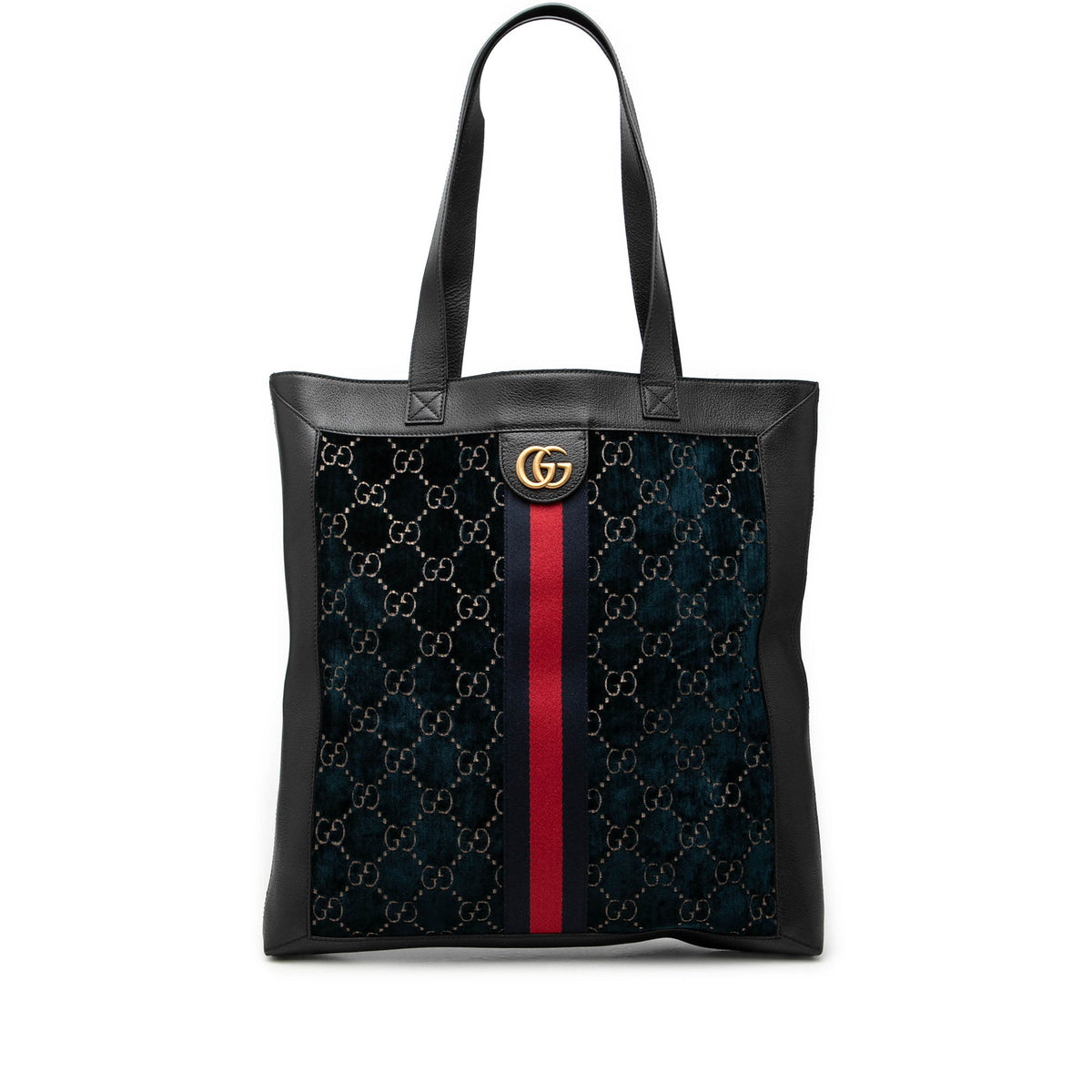 Gucci Large GG Velvet Web Ophidia Tote