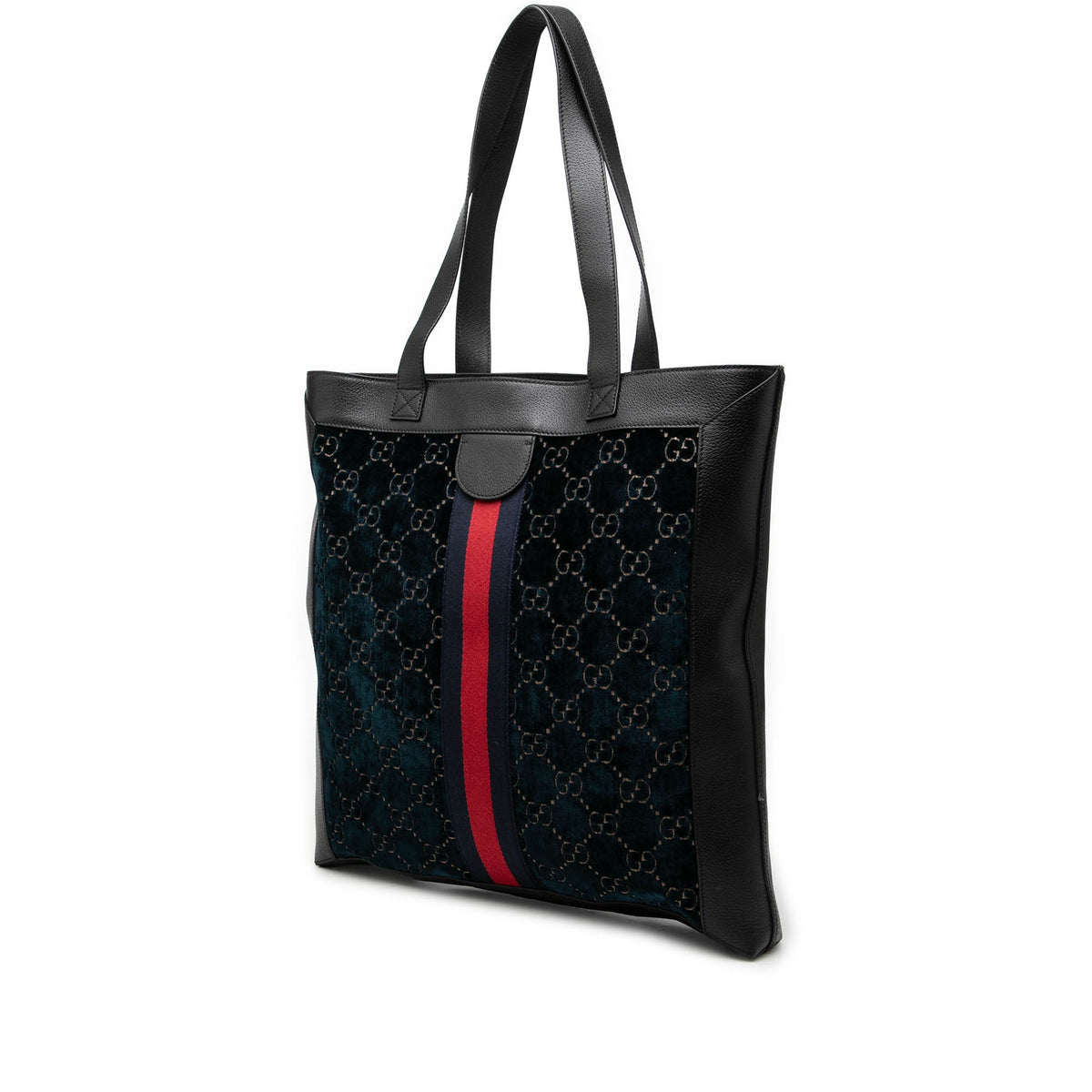 Gucci Large GG Velvet Web Ophidia Tote