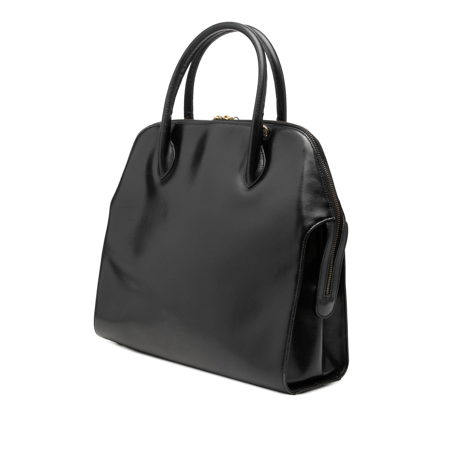 Ferragamo Medium Leather Gancini Dome Satchel