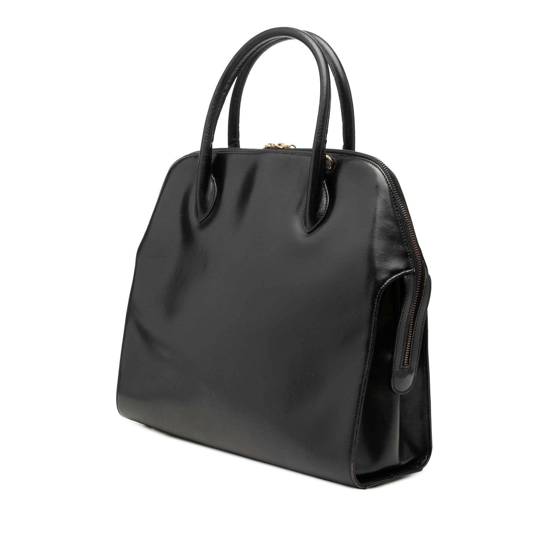 Ferragamo Medium Leather Gancini Dome Satchel