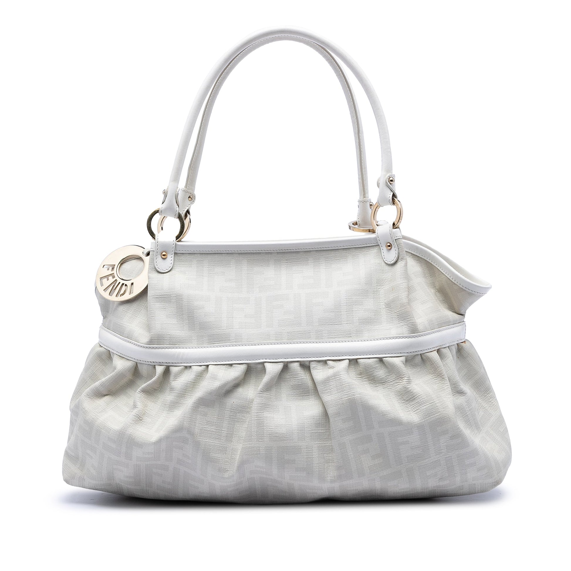 Fendi Large Zucca Coated Canvas Chef Shoulder Bag
