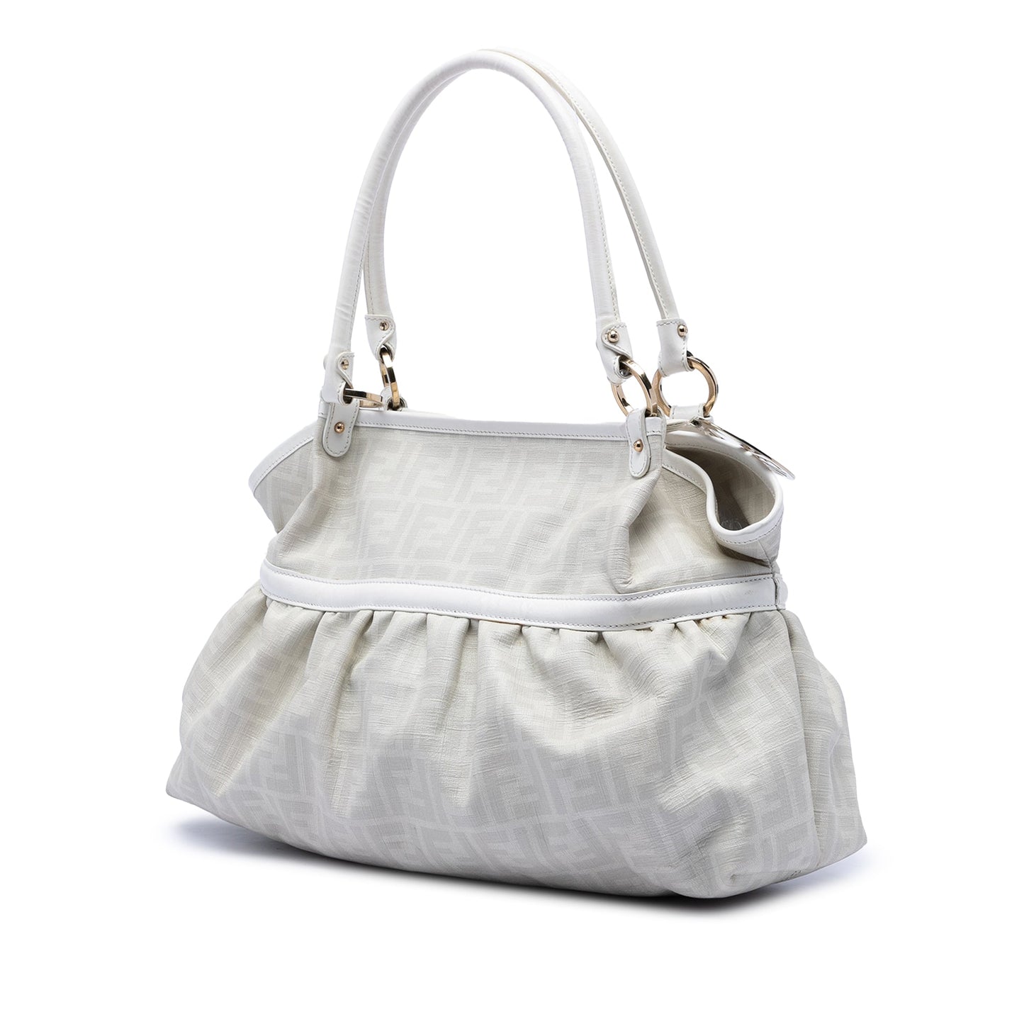 Fendi Large Zucca Coated Canvas Chef Shoulder Bag