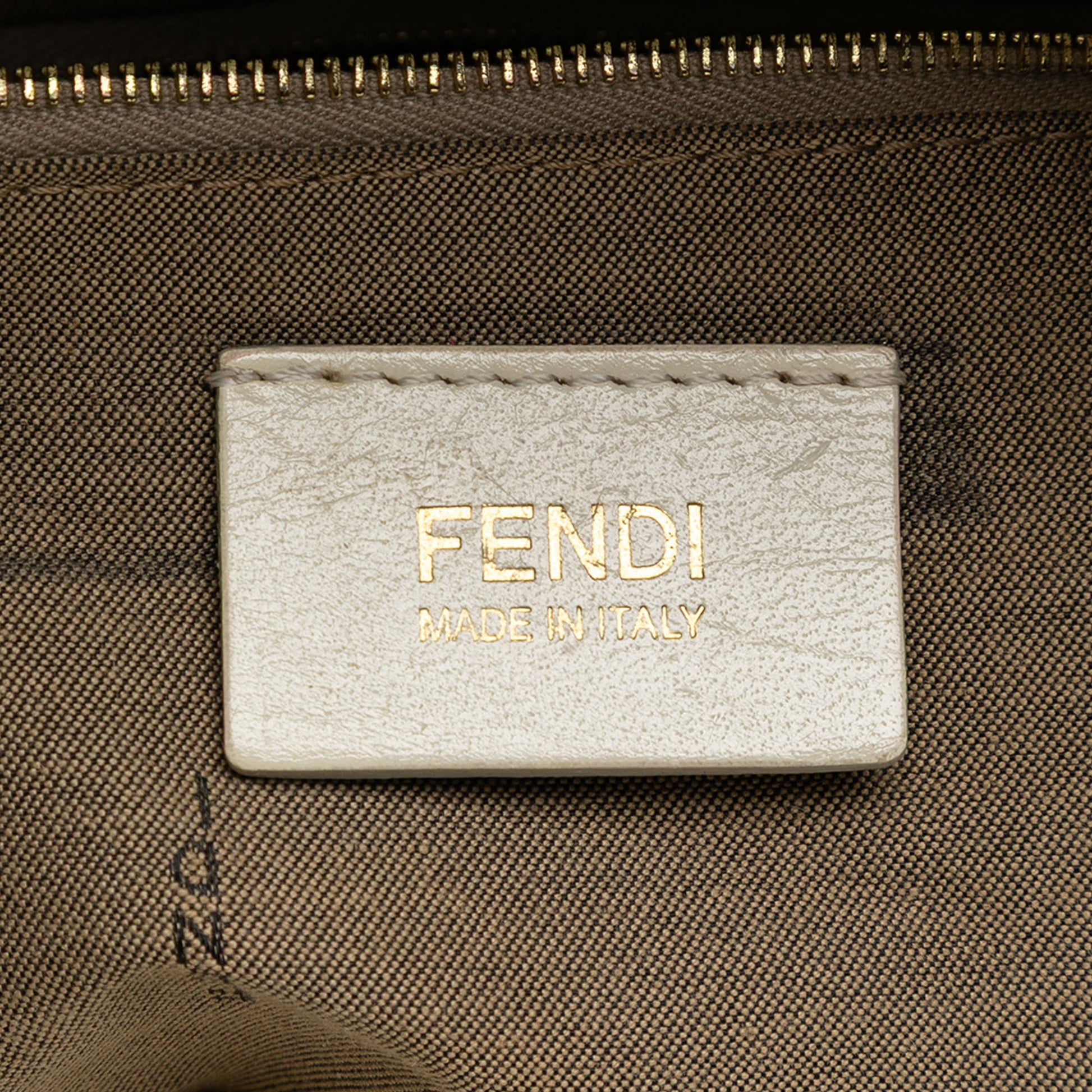 Fendi Large Zucca Coated Canvas Chef Shoulder Bag
