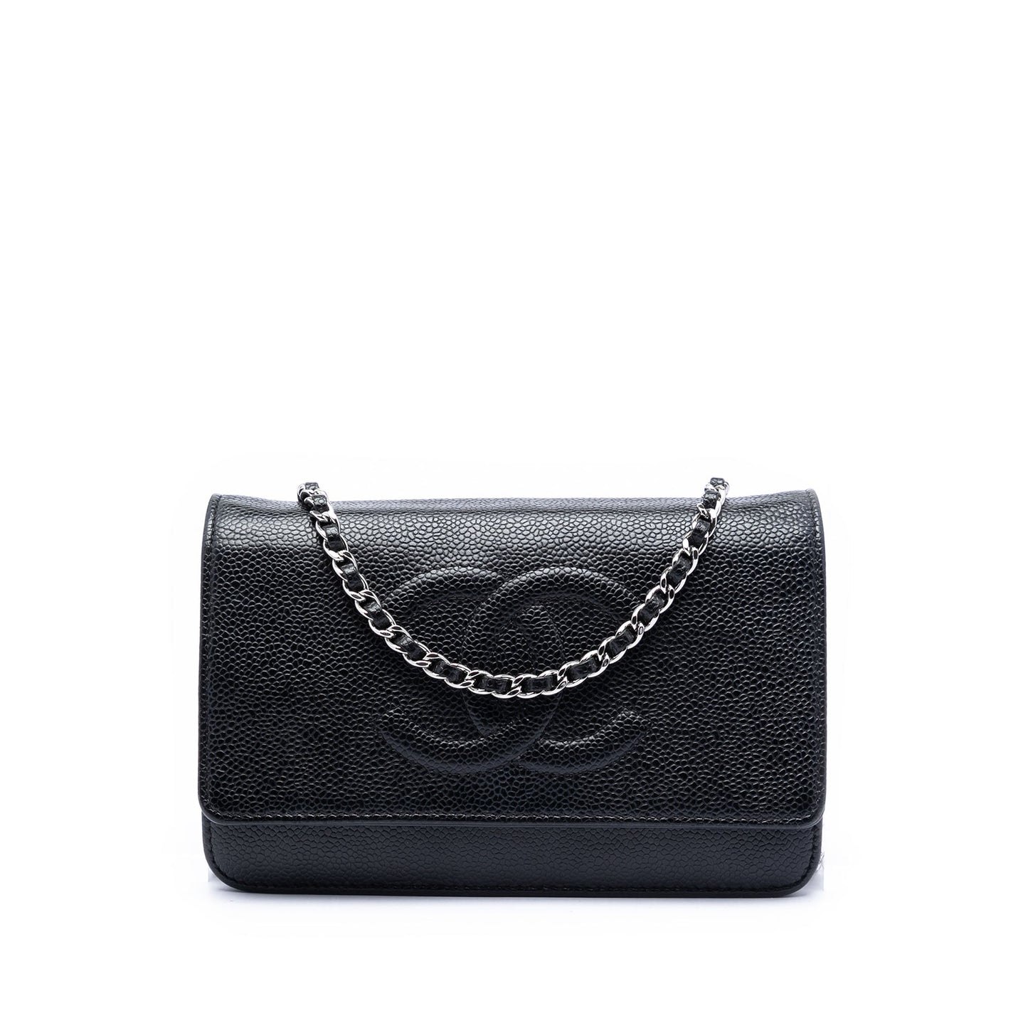 Chanel CC Caviar Wallet On Chain