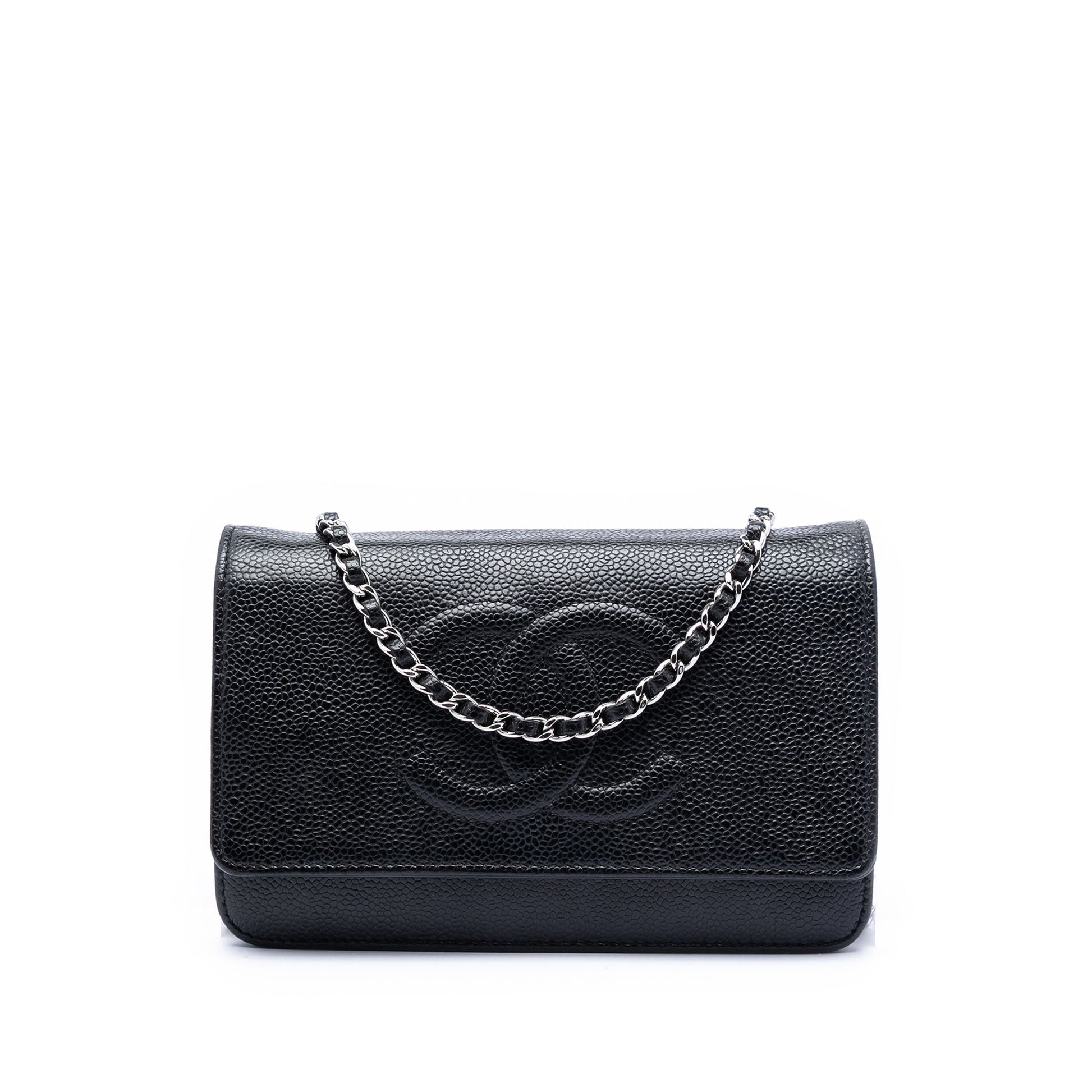 Chanel CC Caviar Wallet On Chain