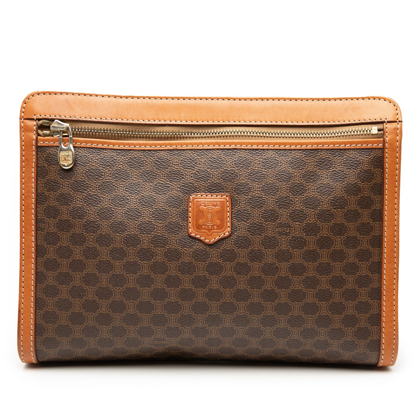 Celine Macadam Coated Canvas Clutch