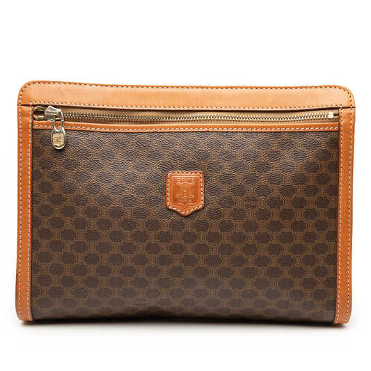 Celine Macadam Coated Canvas Clutch