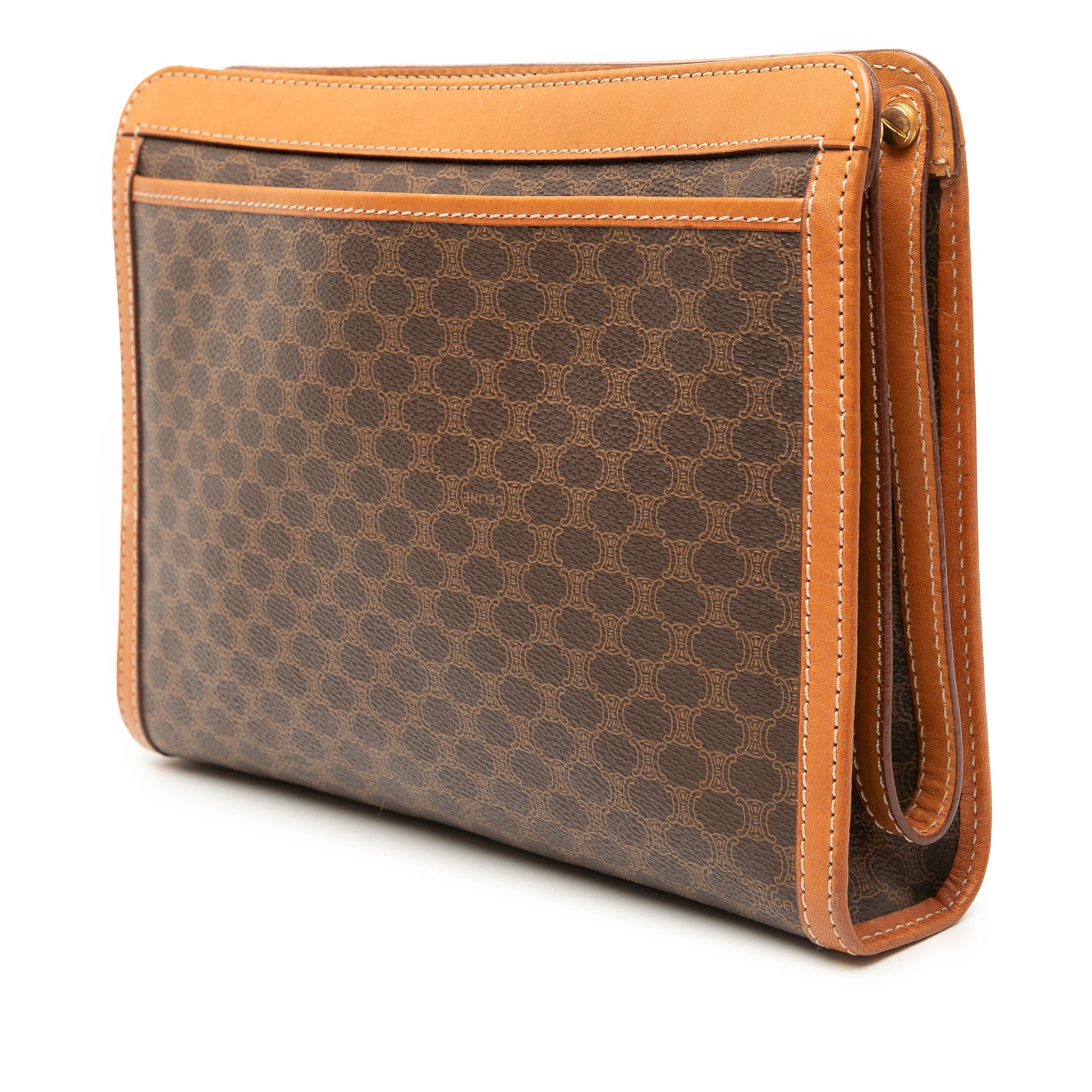 Celine Macadam Coated Canvas Clutch