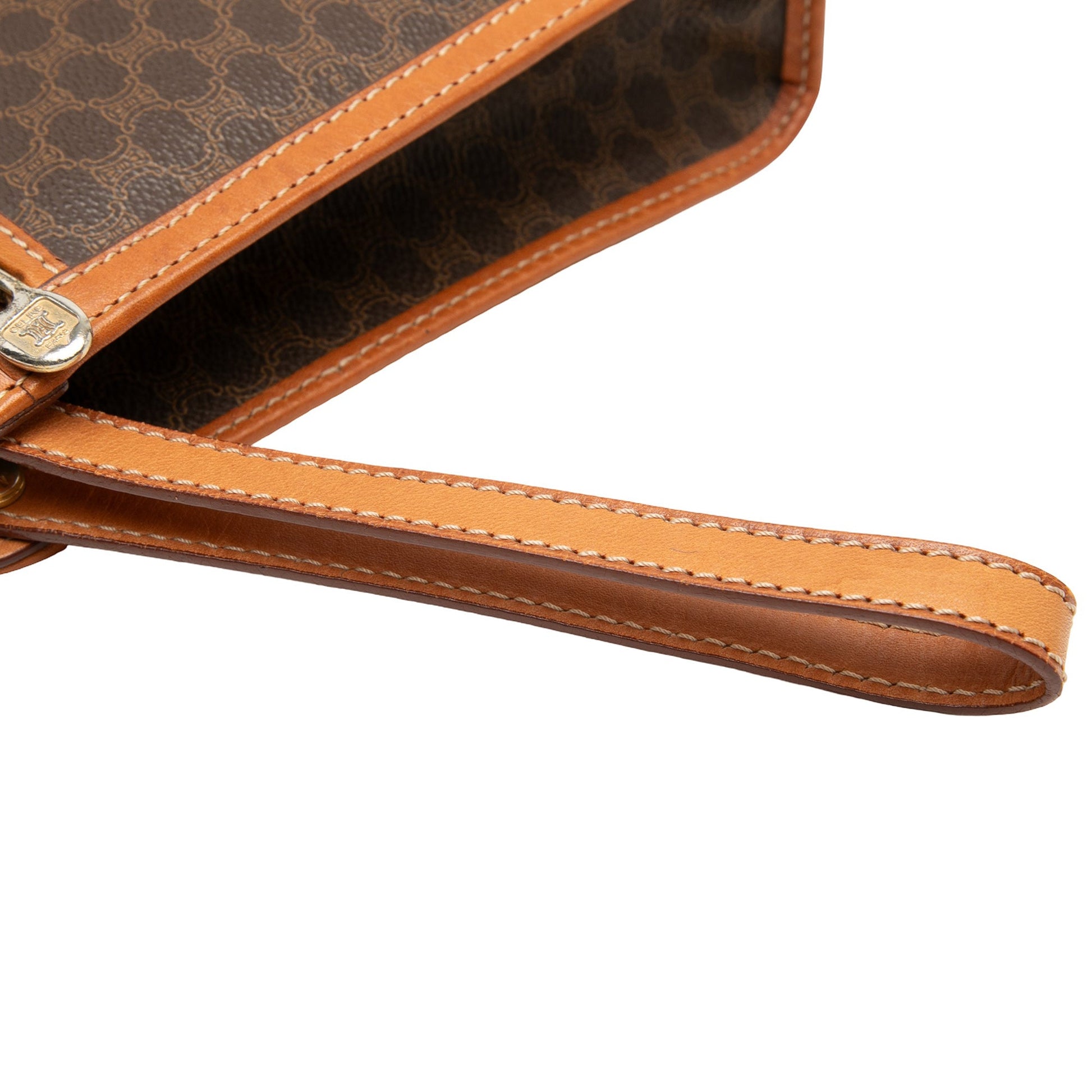Celine Macadam Coated Canvas Clutch