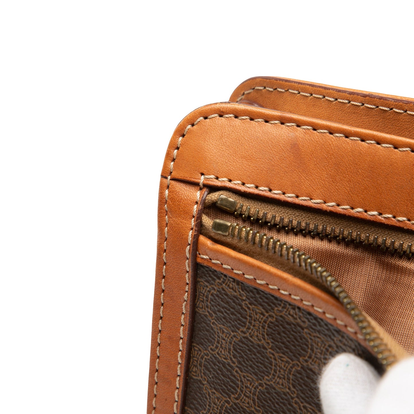 Celine Macadam Coated Canvas Clutch