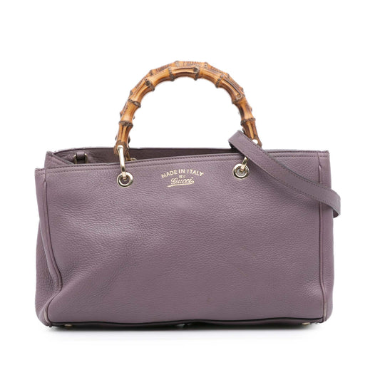 Gucci Medium Calfskin Bamboo Shopper Satchel