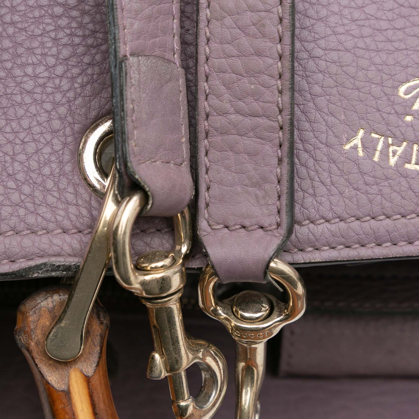 Gucci Medium Calfskin Bamboo Shopper Satchel