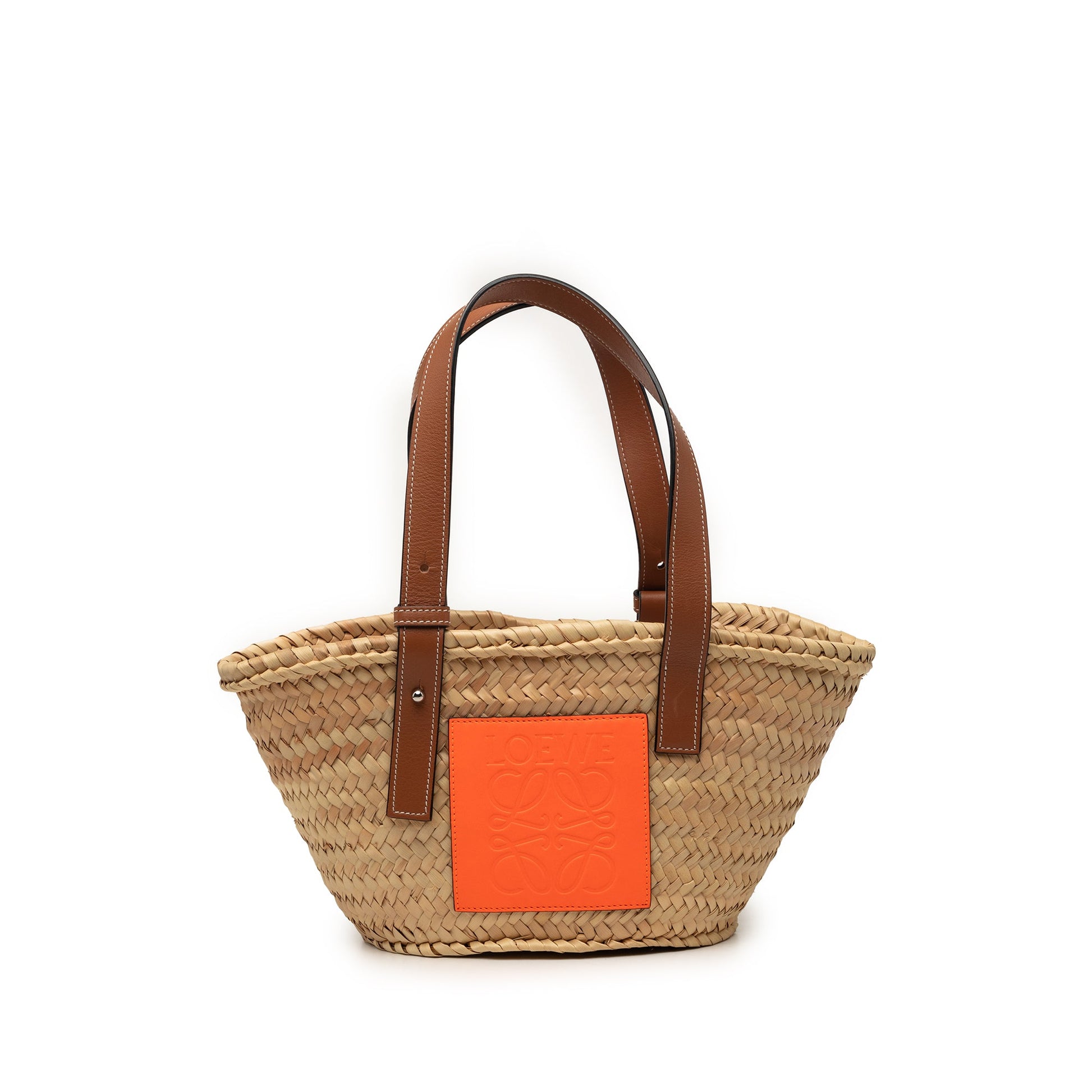 LOEWE Small Raffia Basket Tote